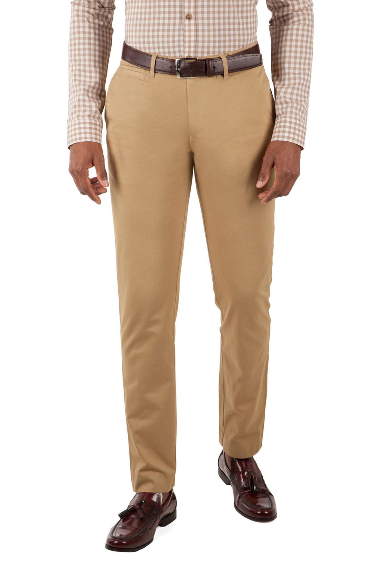 Gibson London | Stone Beige Cotton Chinos | Suit Direct