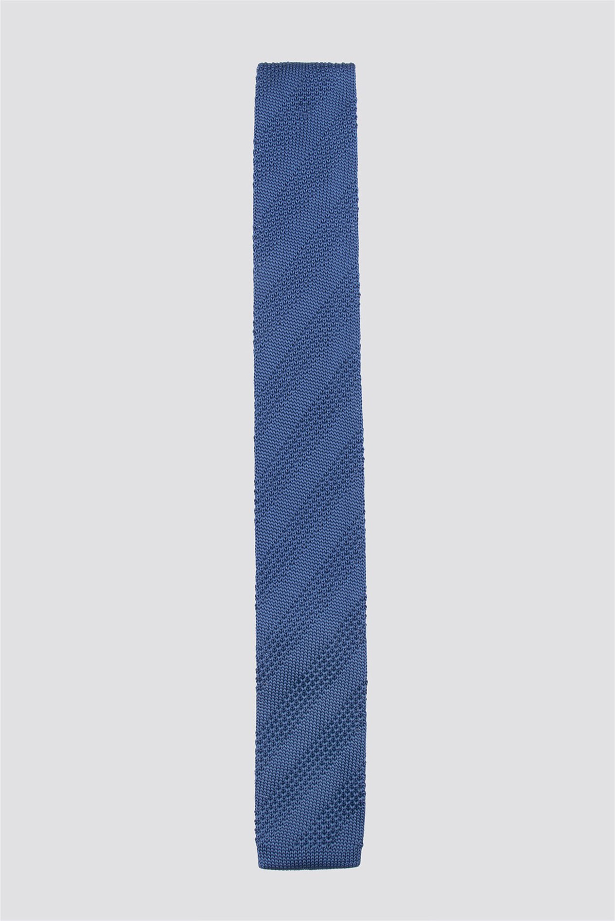Gibson London Blue Knit Pattern Tie SuitDirect.co.uk