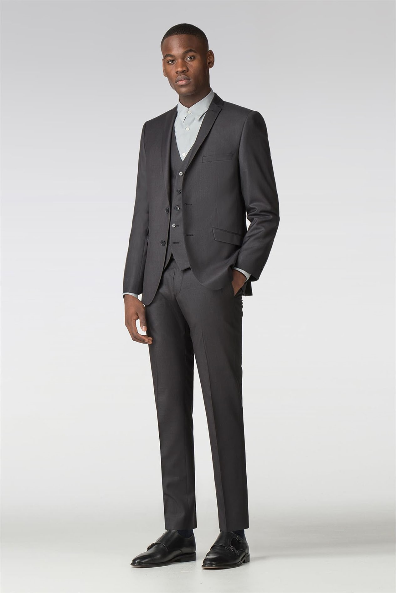 Limehaus | Graphite Grey Twill Slim Fit Suit | Suit Direct