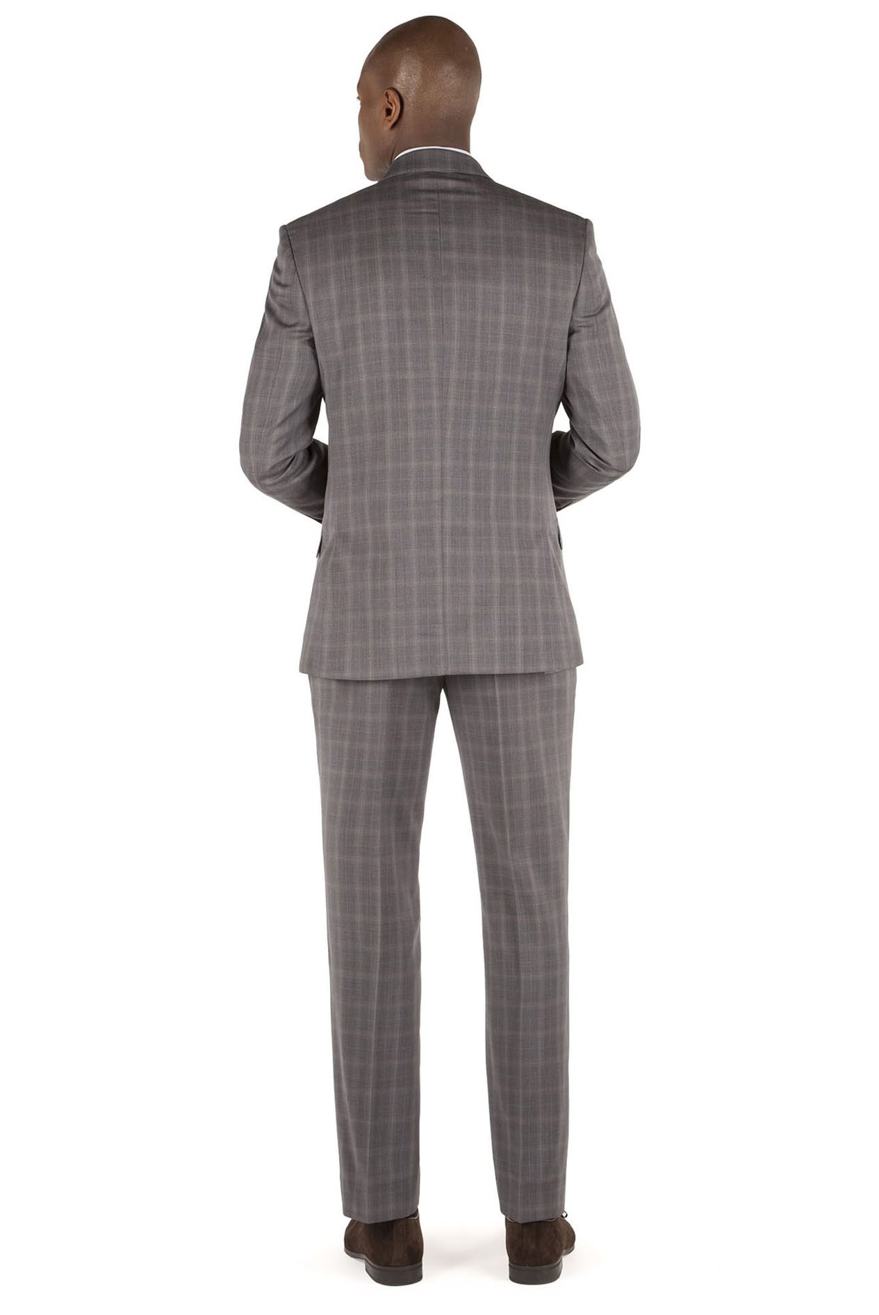 Racing green grey check tailored fit suit