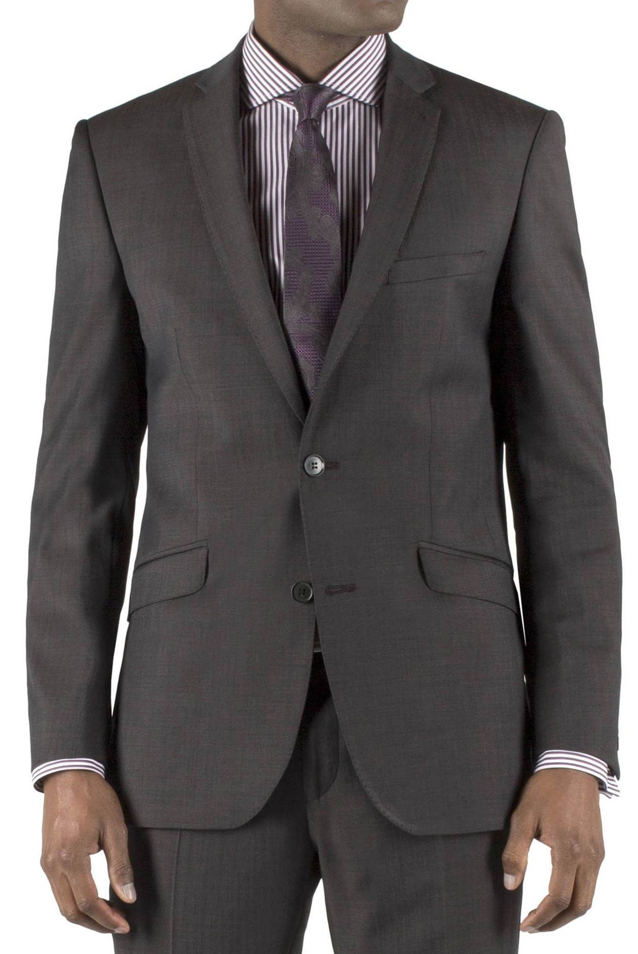 Racing Green Racing Green Brown Sharkskin Suit Jacket Suit Direct