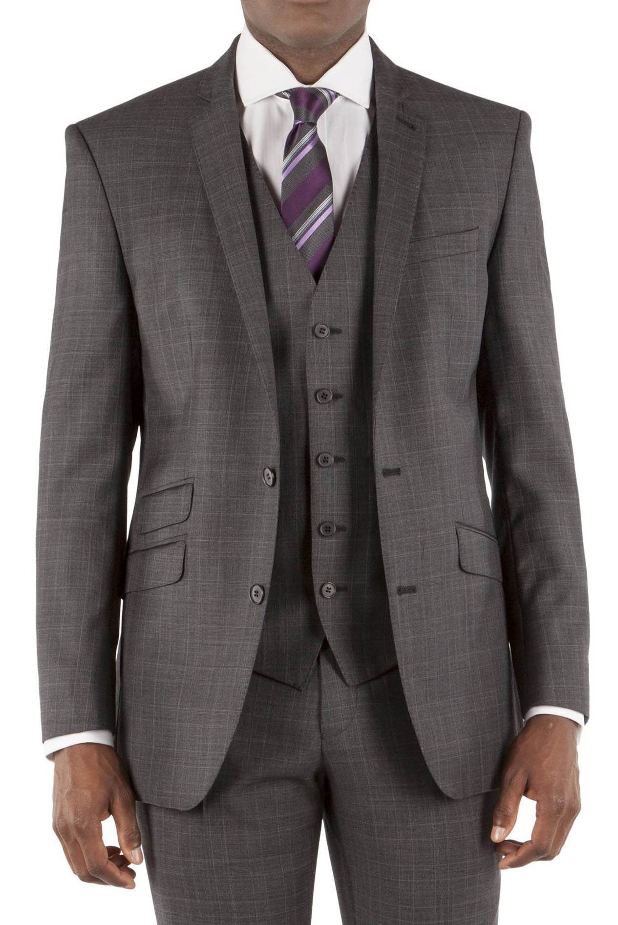 Racing green racing green grey check wool suit