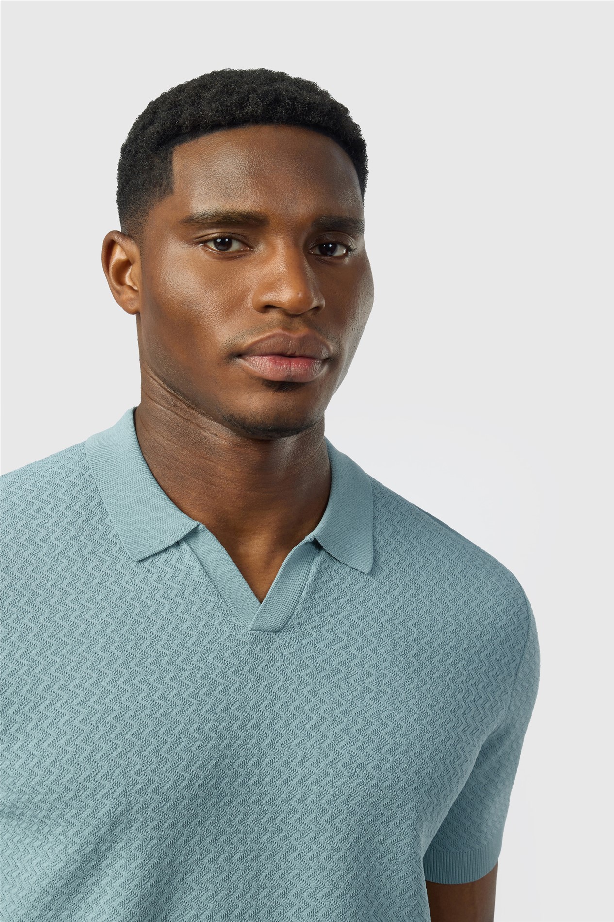 Ted Baker Blue Short Sleeve Knit Polo