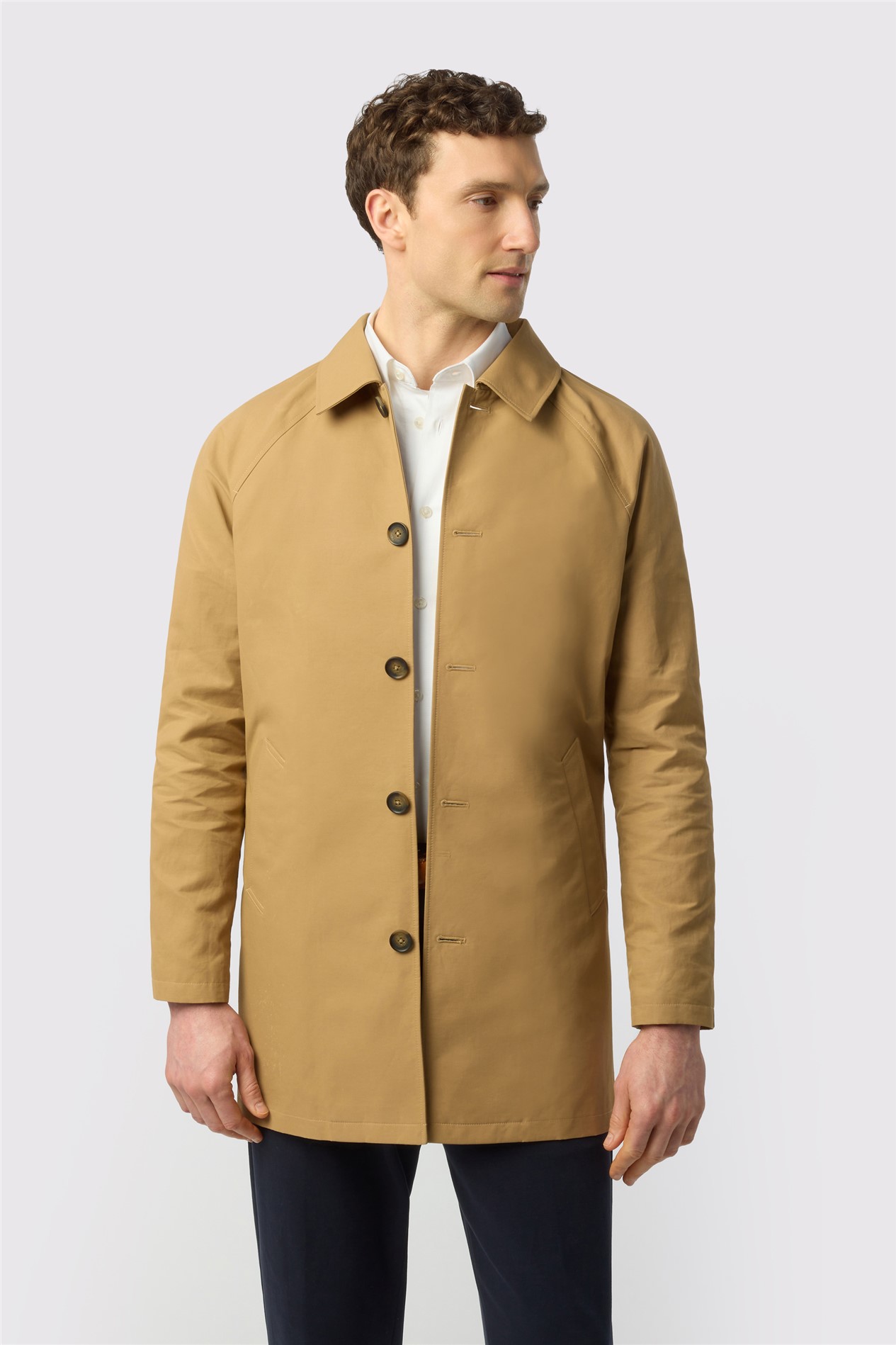 Ted Baker Short Coated Cotton Blend Mac