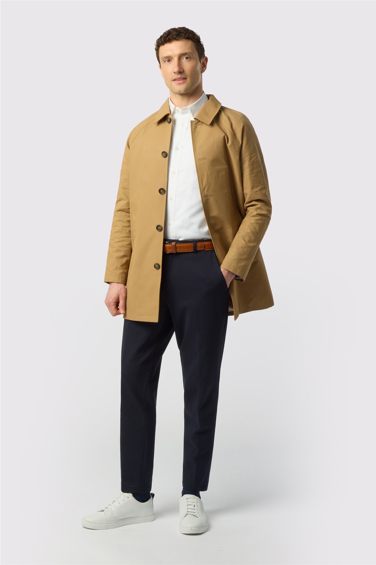 Ted Baker Short Coated Cotton Blend Mac