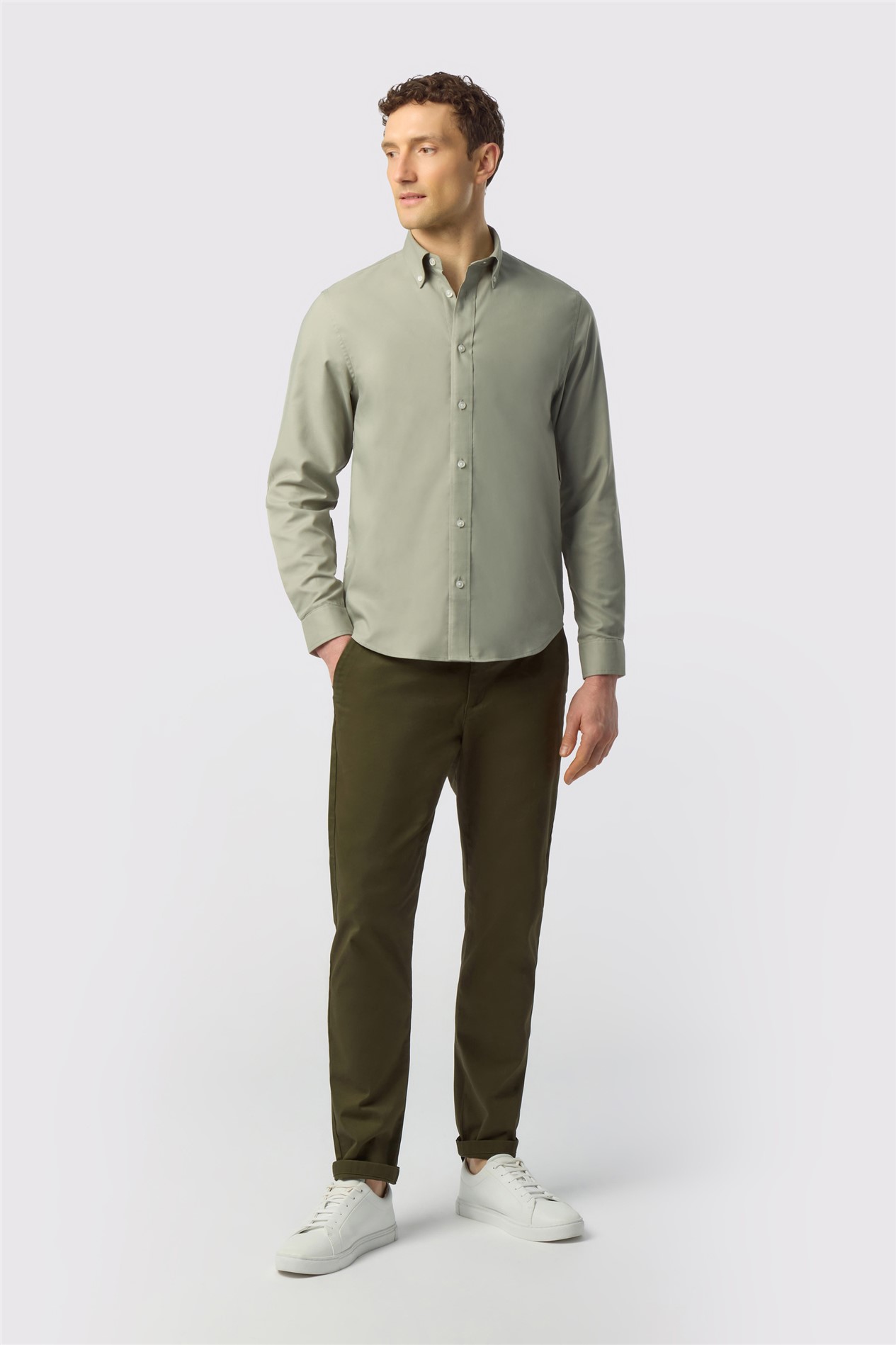Ted Baker Light Green Oxford Shirt | Suit Direct
