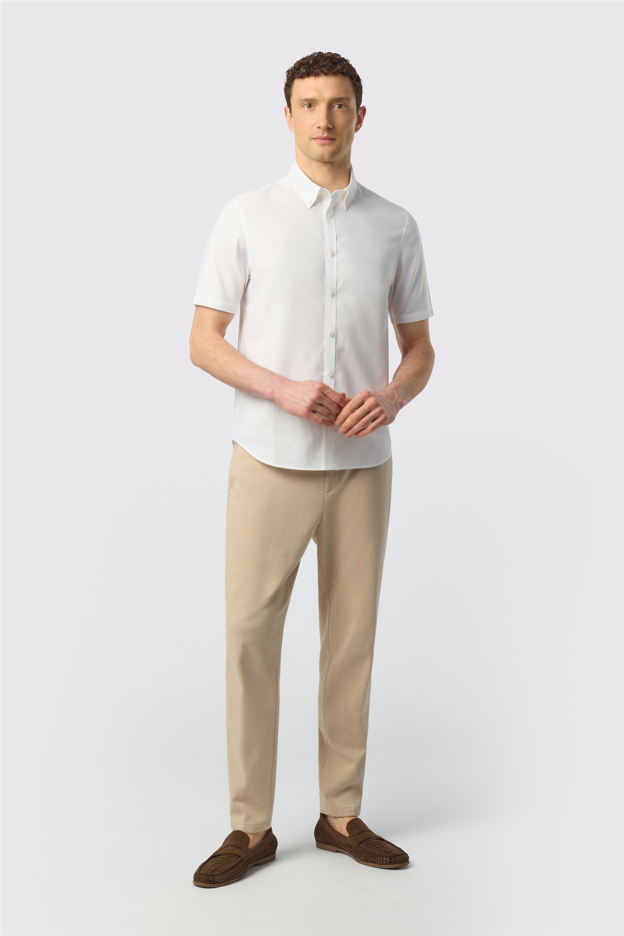 Ted Baker White Oxford Short Sleeve Shirt