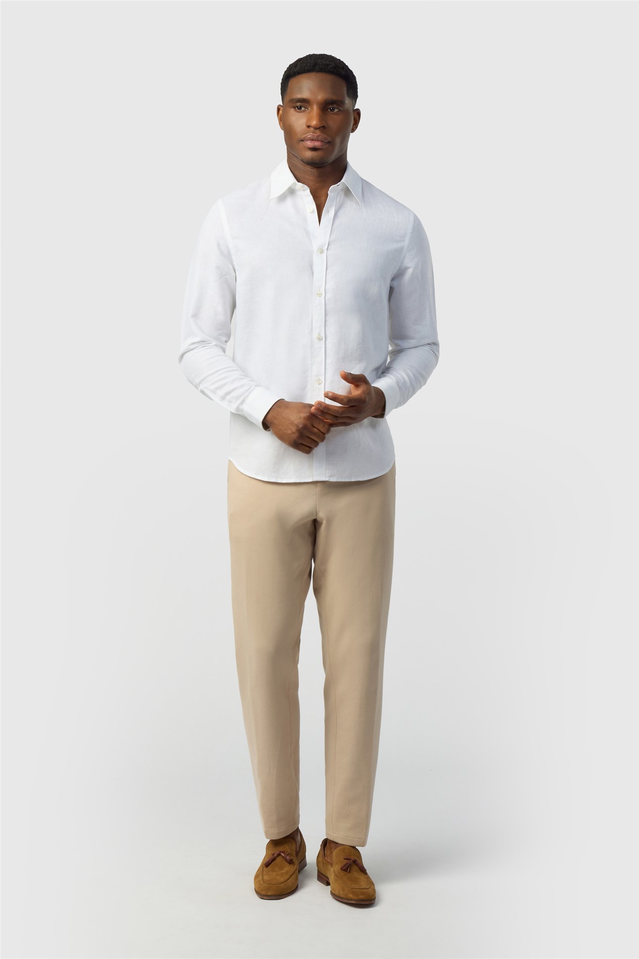 Ted Baker White Linen Blend Shirt
