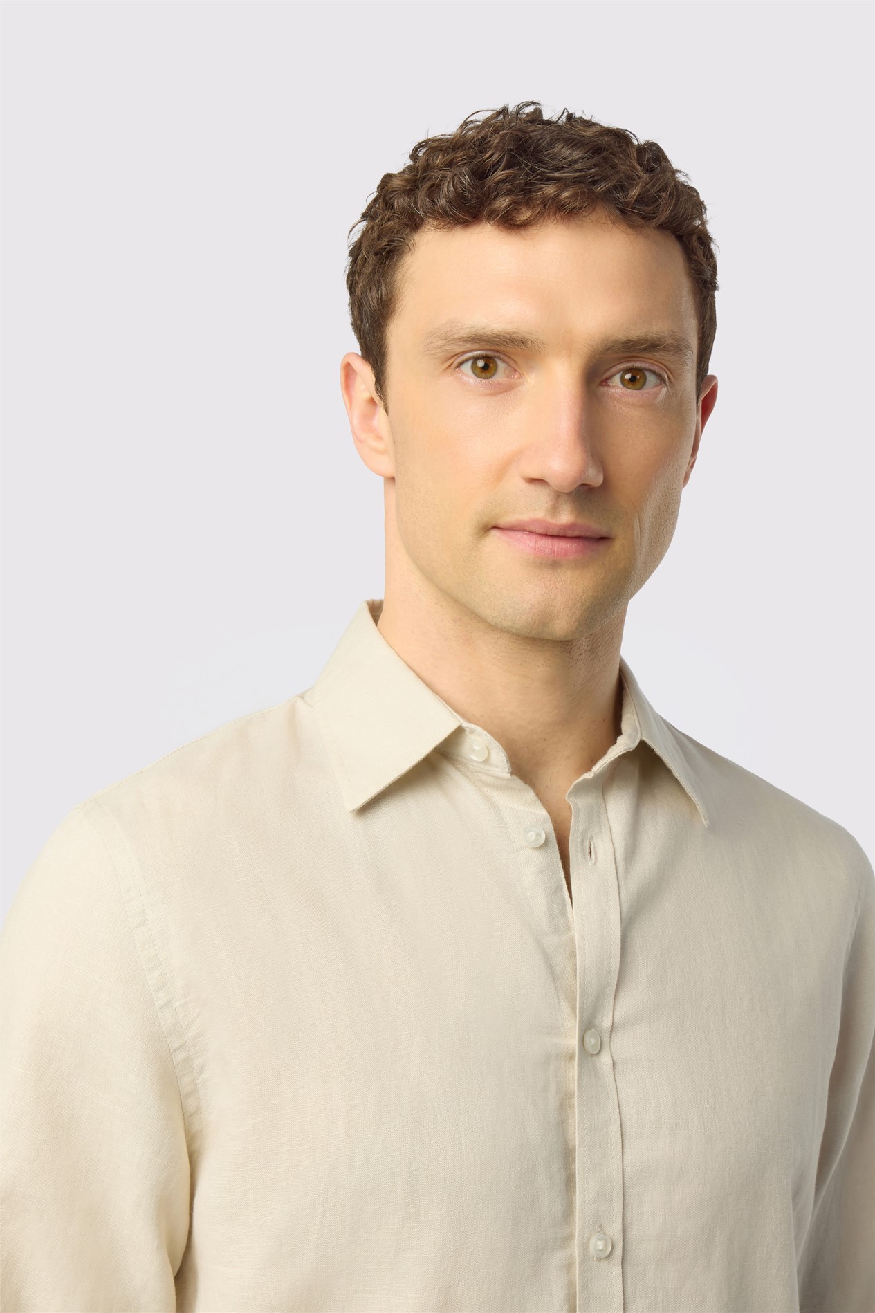 Ted Baker Stone Linen Blend Shirt