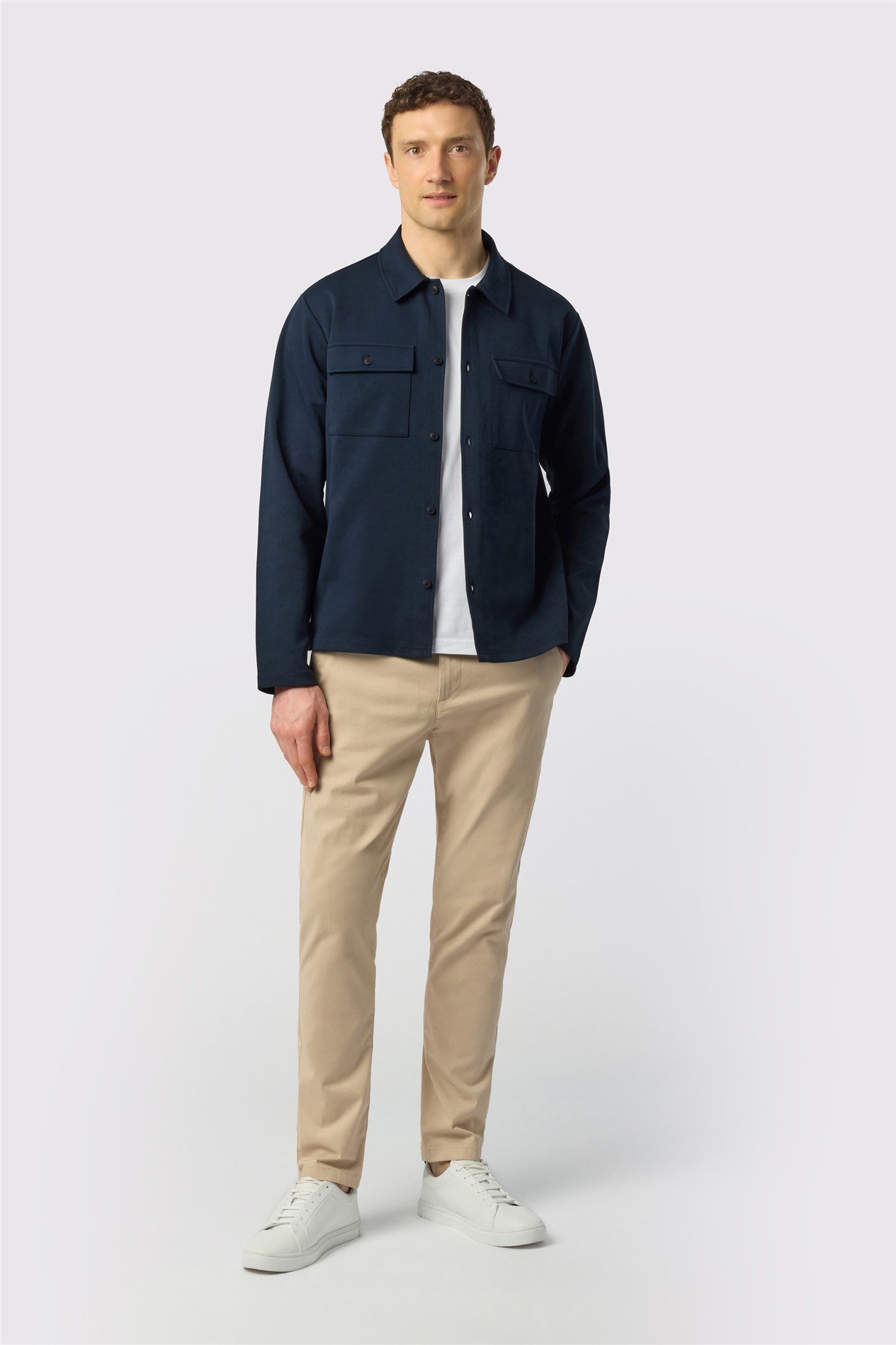 Ted Baker Navy Jersey Overshirt