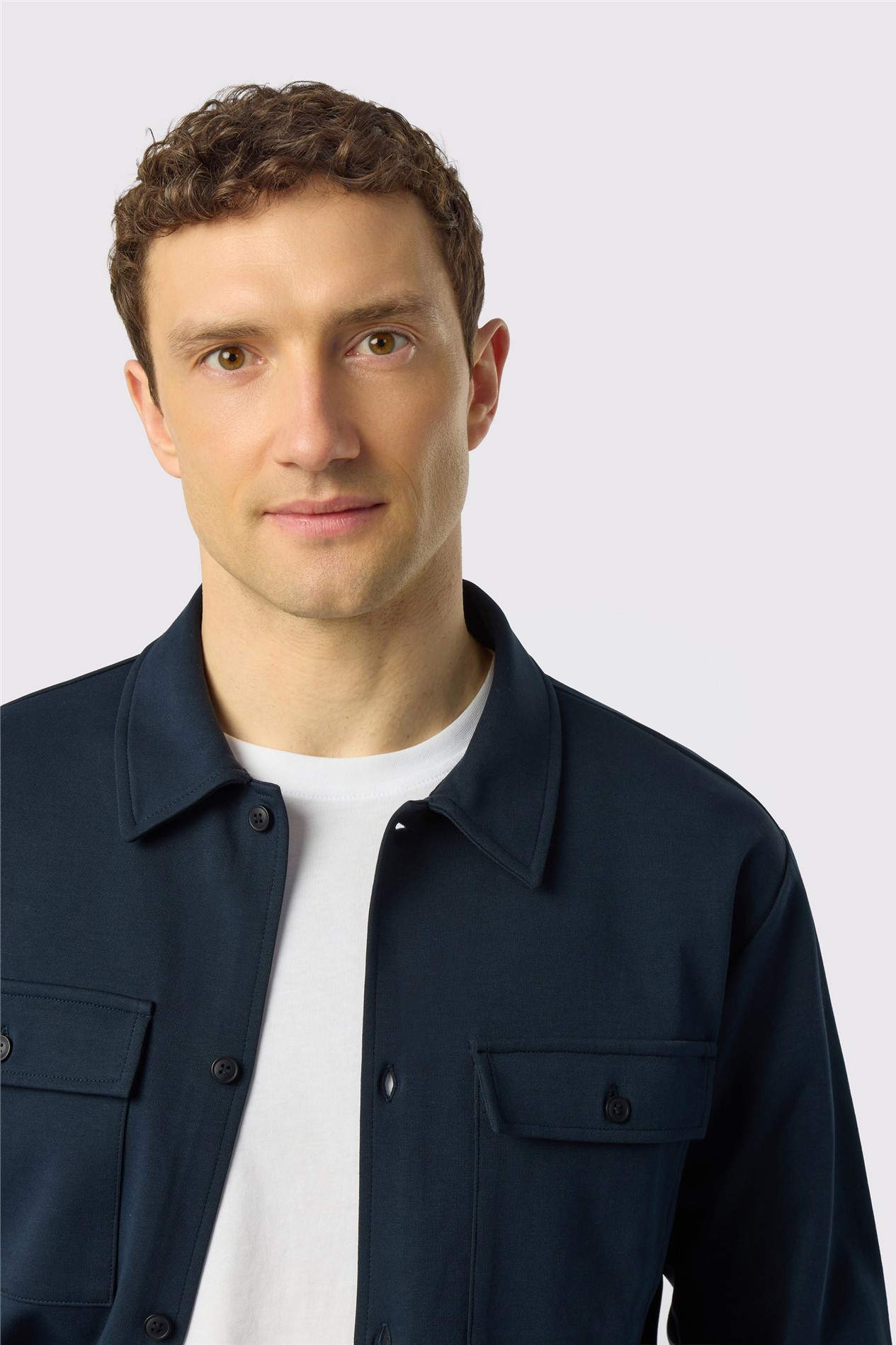 Ted Baker Navy Jersey Overshirt
