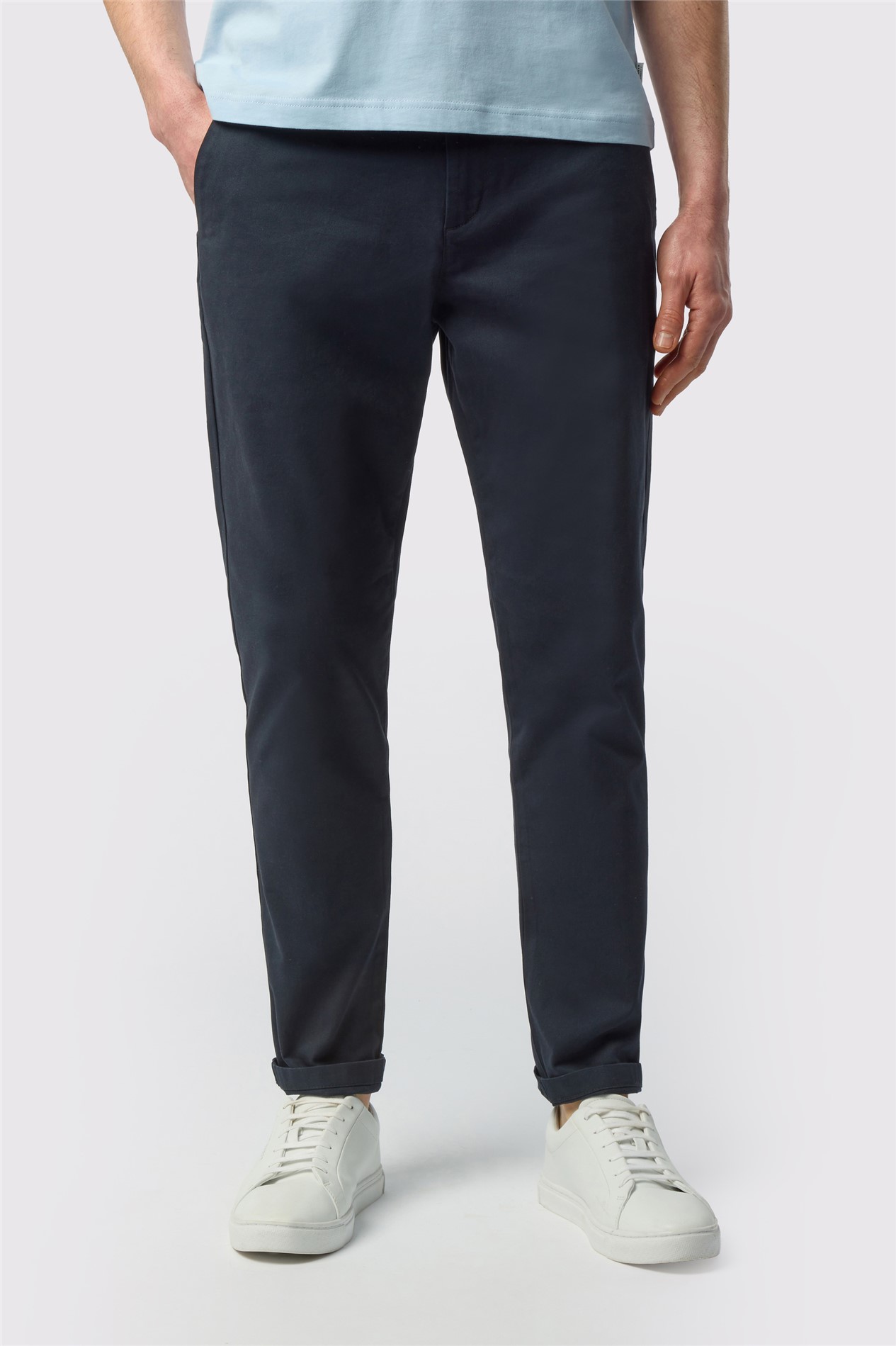Ted Baker Slim Fit Navy Cotton Stretch Chino Trousers