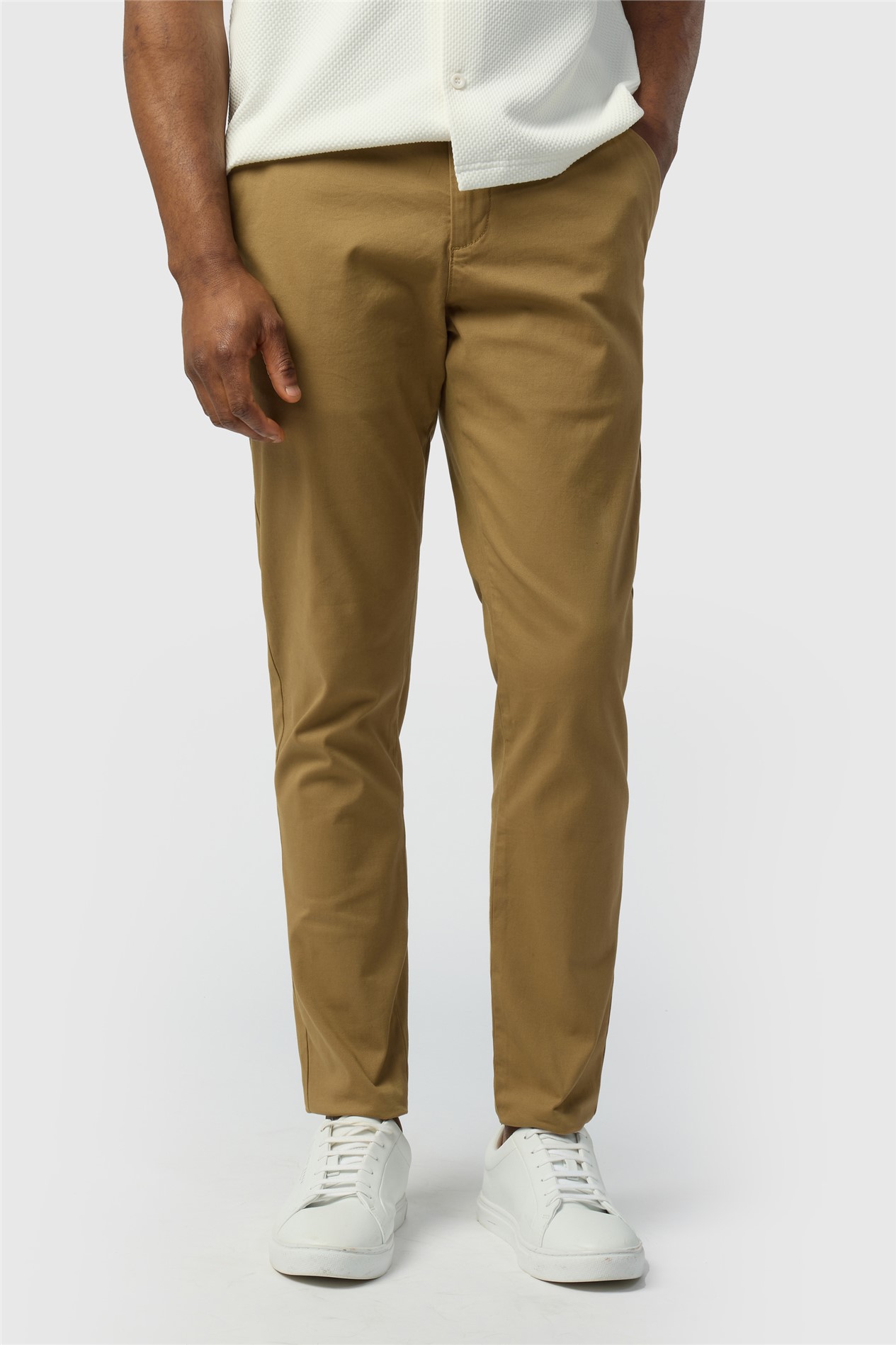 Ted Baker Slim Fit Tan Cotton Stretch Chino Trousers