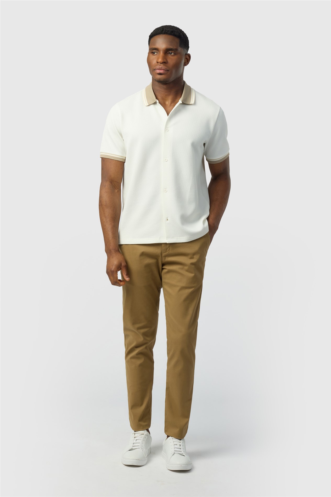 Ted Baker Slim Fit Tan Cotton Stretch Chino Trousers