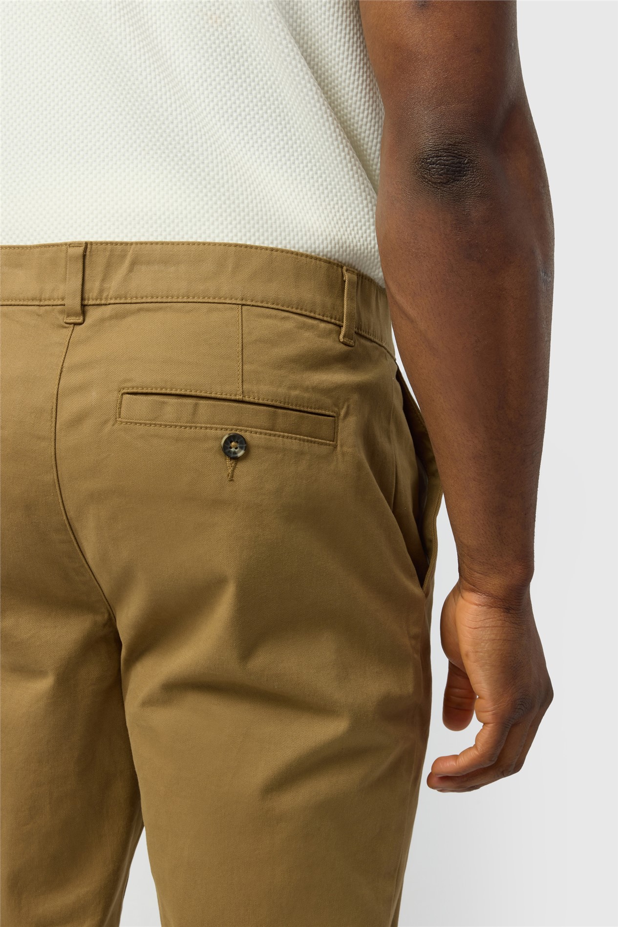 Ted Baker Slim Fit Tan Cotton Stretch Chino Trousers