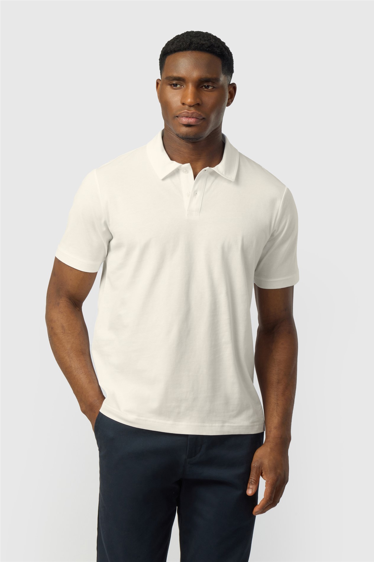 Ted Baker Ivory Cotton Polo