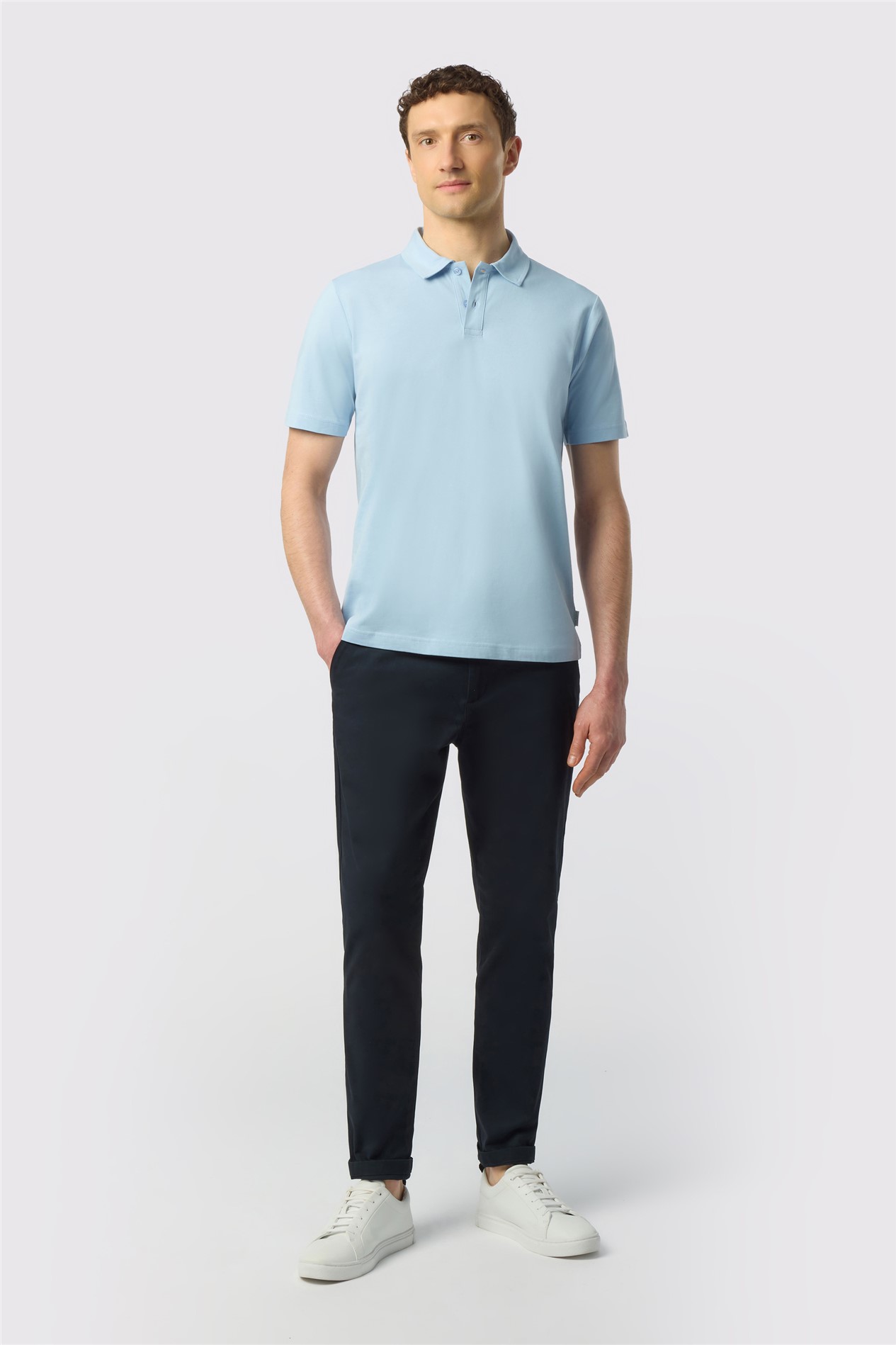 Ted Baker Light Blue Cotton Polo