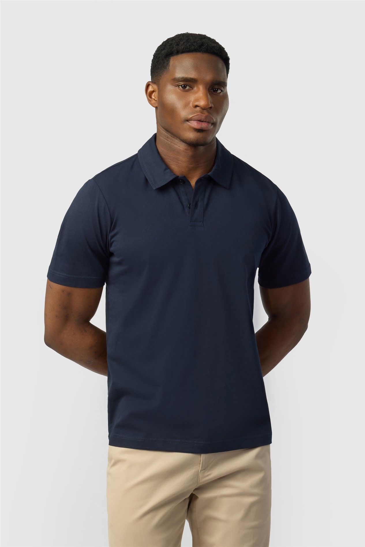 Ted Baker Navy Cotton Polo