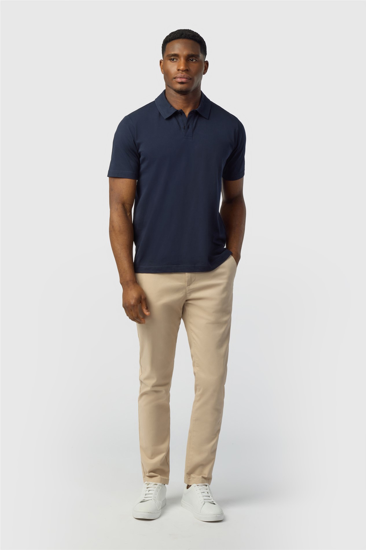 Ted Baker Navy Cotton Polo