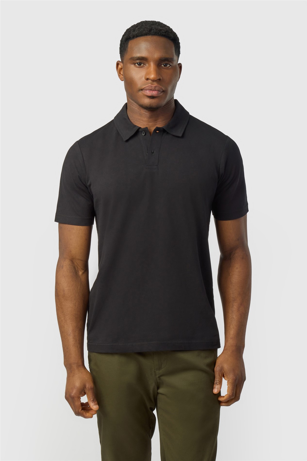 Ted Baker Black Cotton Polo