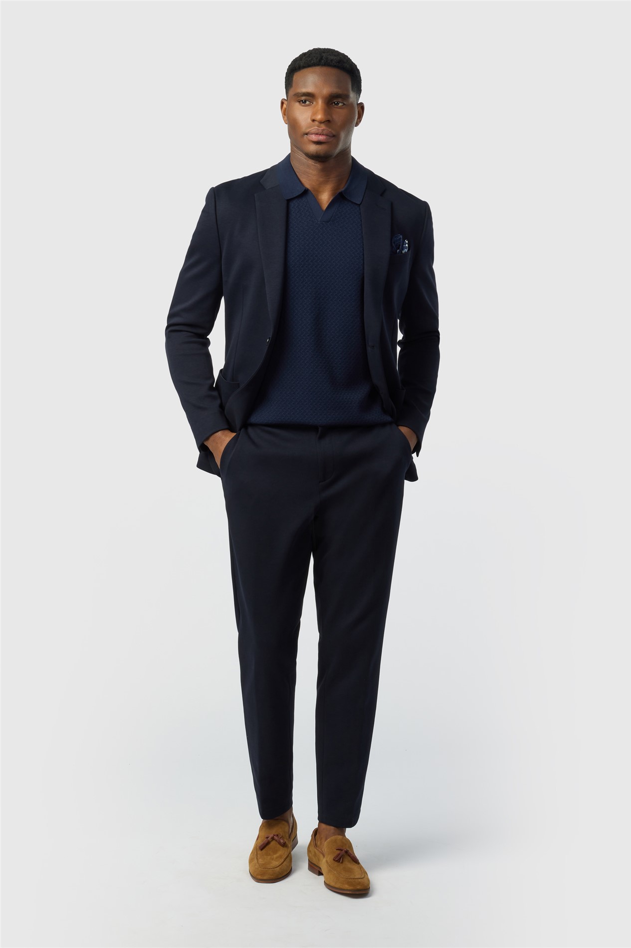 Ted Baker Navy Smart Jersey Blazer
