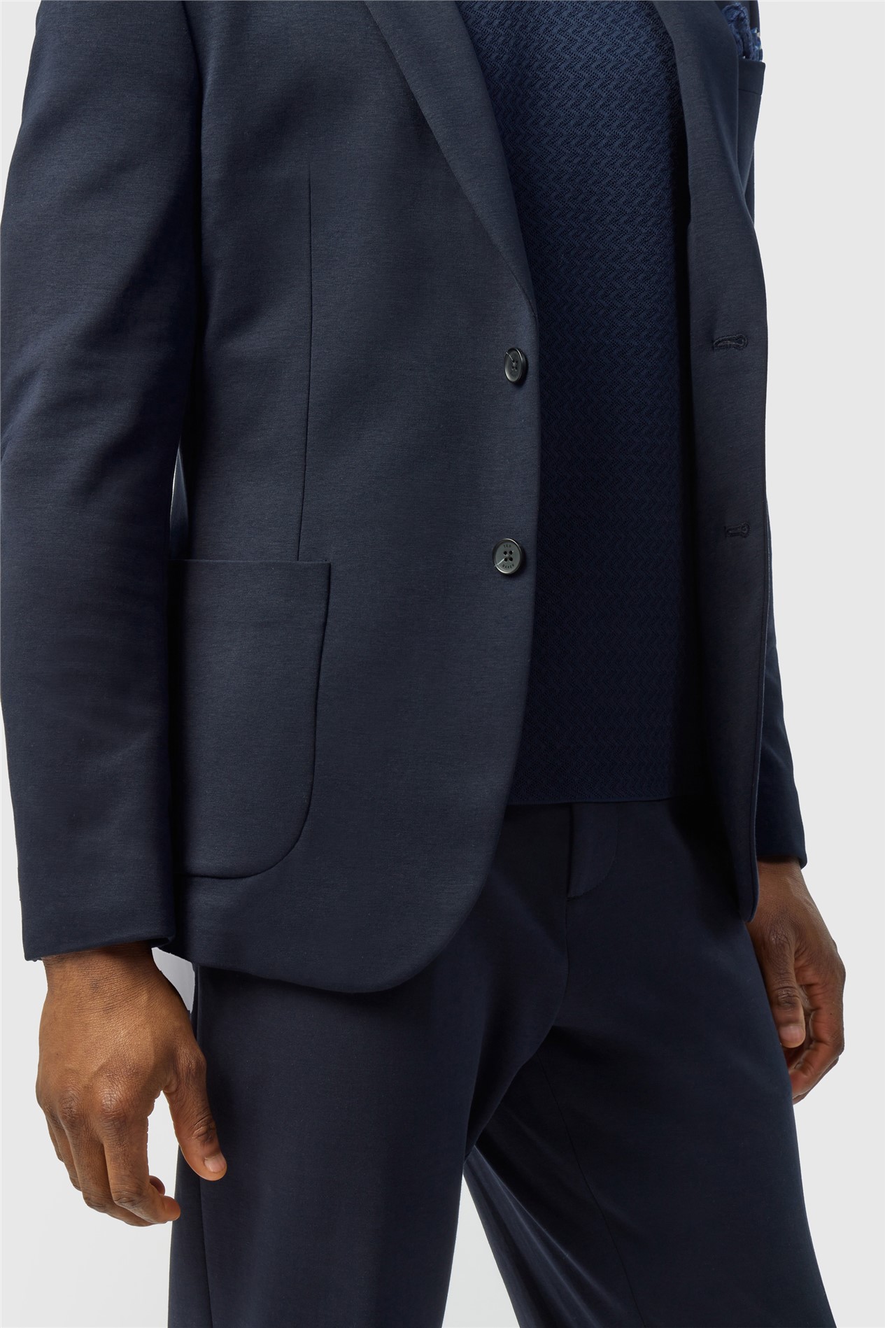 Ted Baker Navy Smart Jersey Blazer