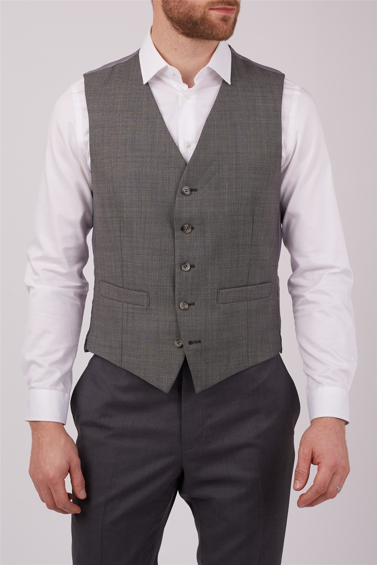 Scott by The Label Regular Fit Grey Pick And Pick Vest