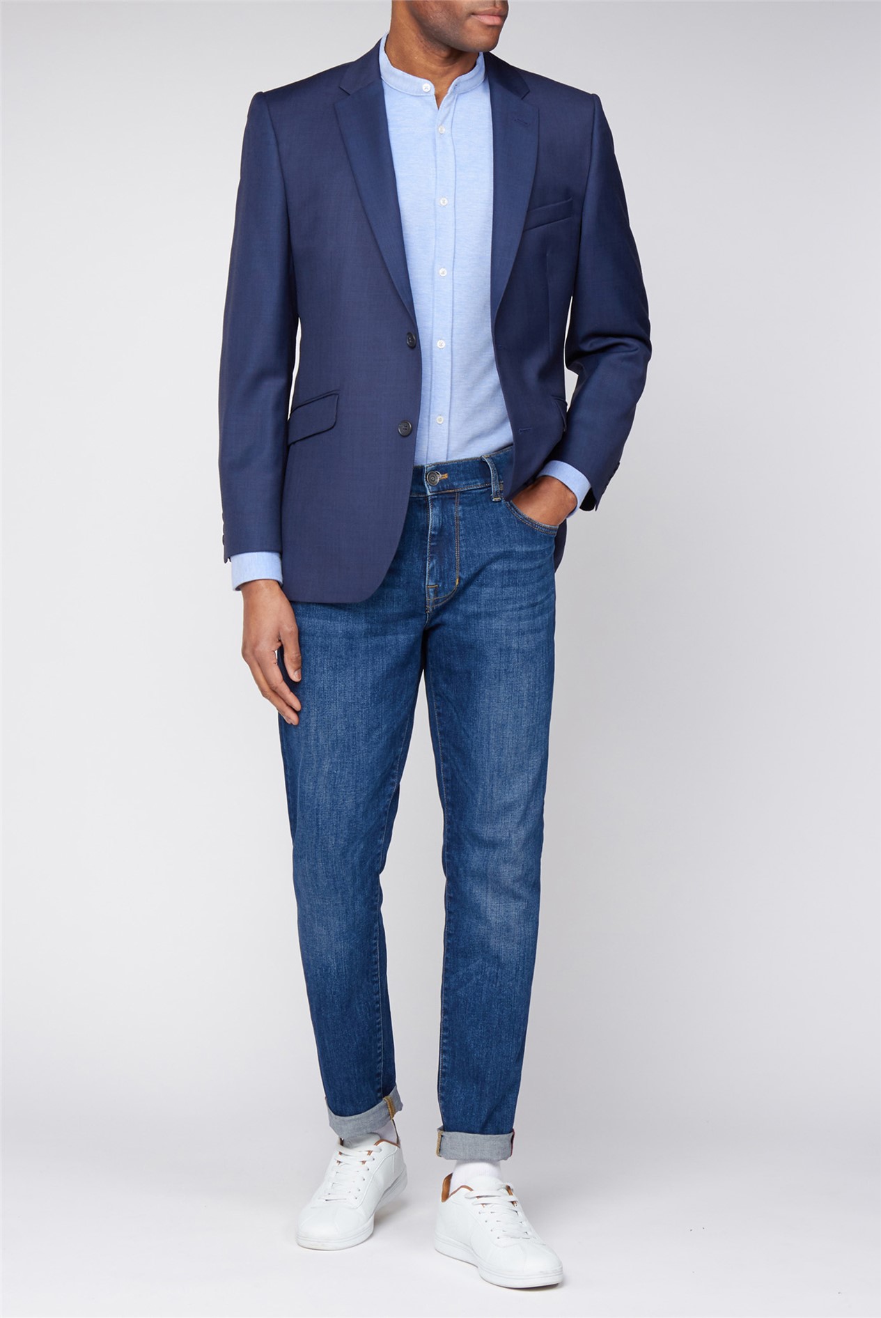 Scott by The Label Tailored Fit Ink Blue Jacket