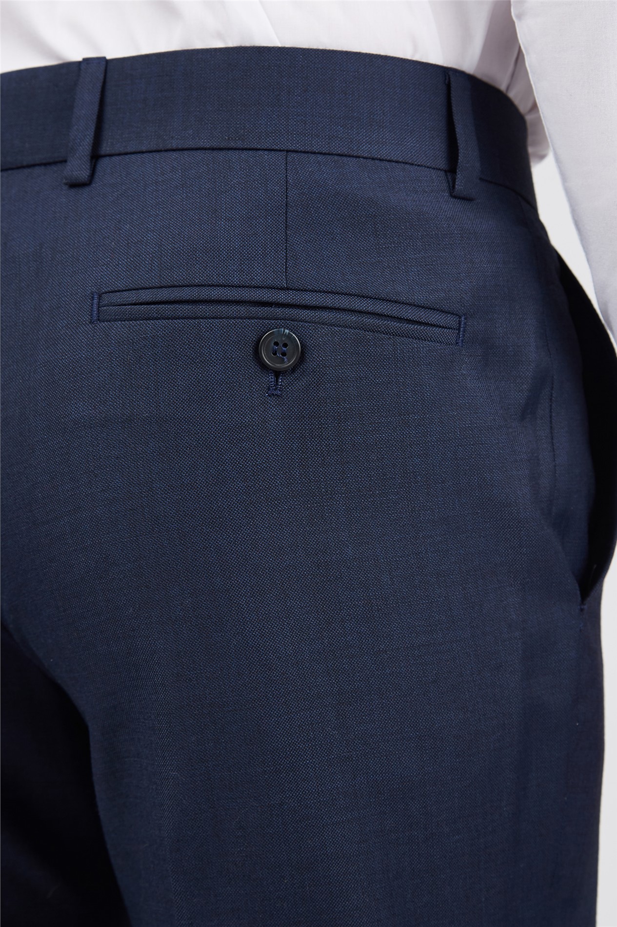 Scott by The Label Tailored Fit Ink Blue Sharkskin Trousers