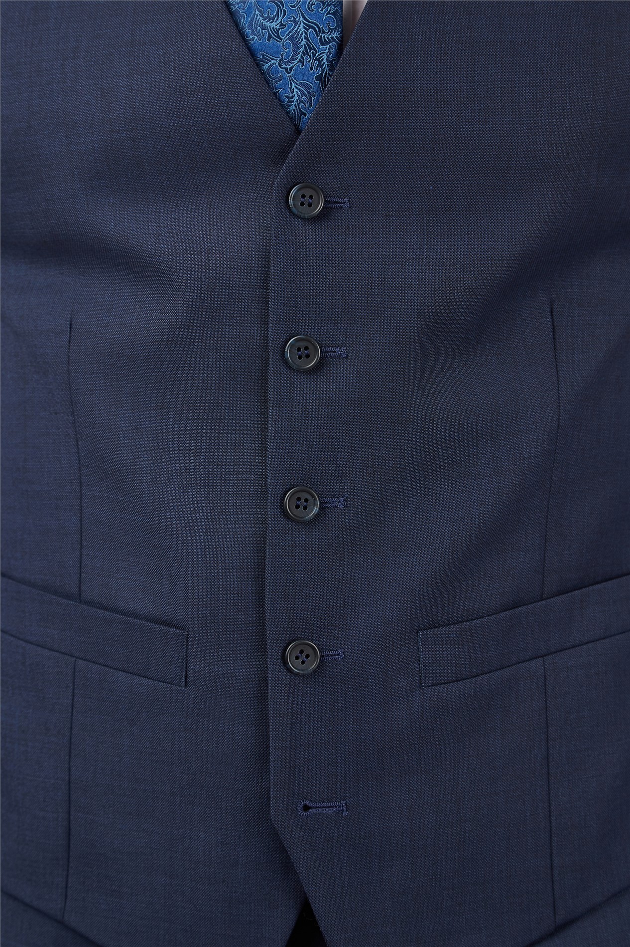 Scott by The Label Ink Blue Sharkskin Waistcoat