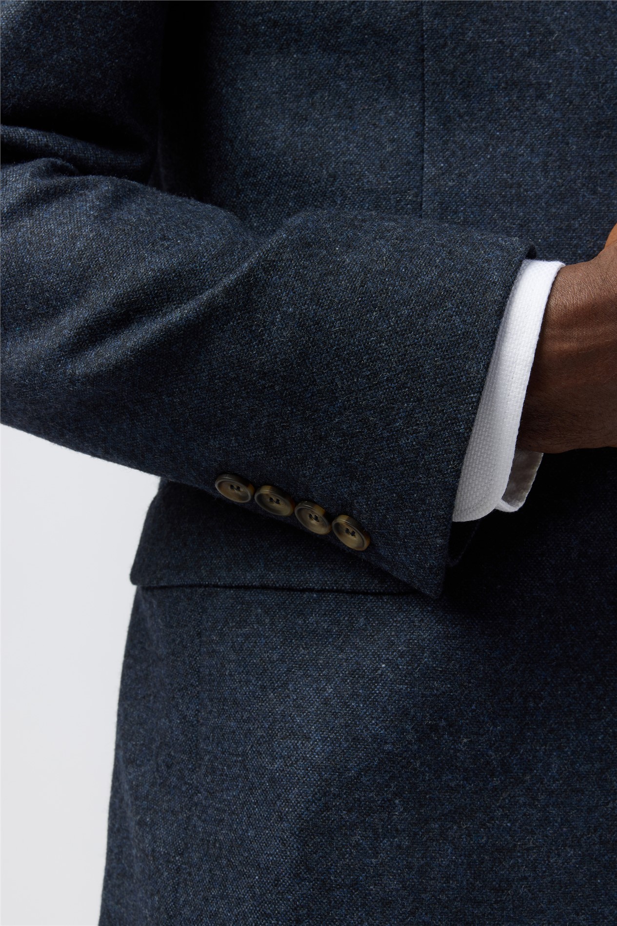 Alexandre Tailored Fit Navy Donegal Jacket