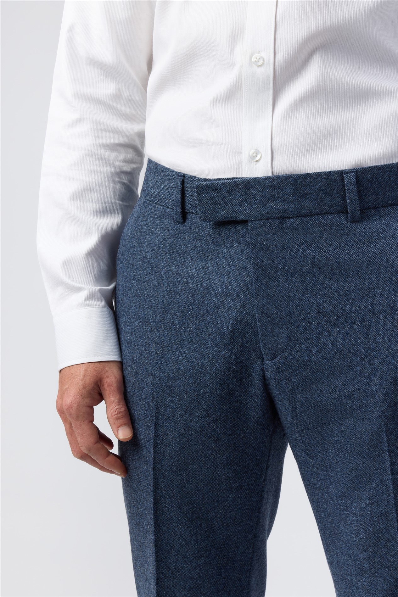 Alexandre Tailored Fit Blue Donegal Trouser