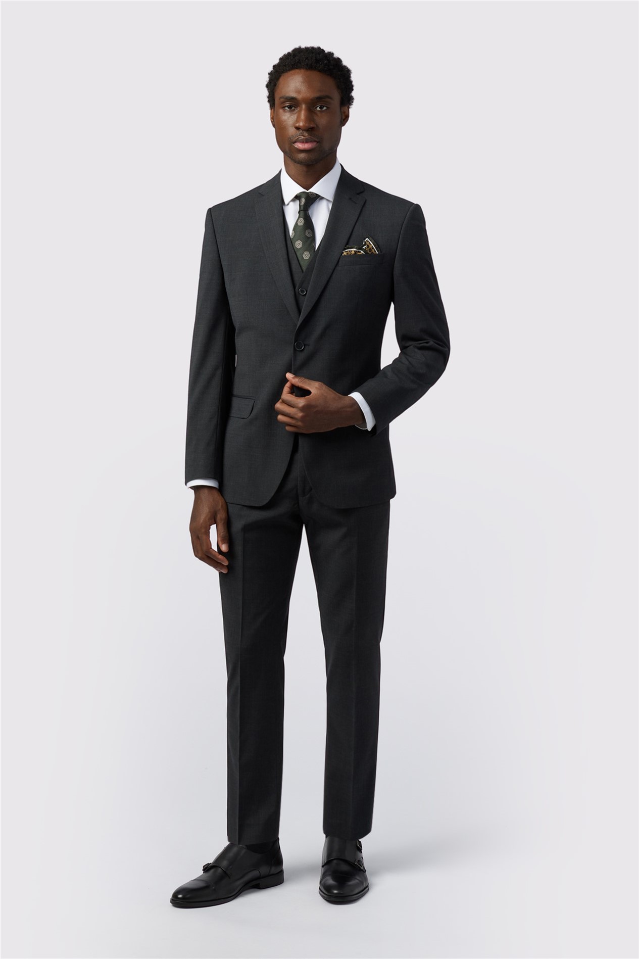 Alexandre Tailored Fit Grey Donegal Jacket