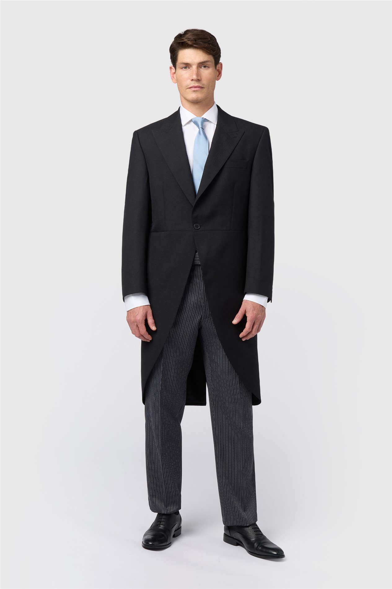 Alexander Regular Fit Berwick Black Wool Masonic Morning Jacket