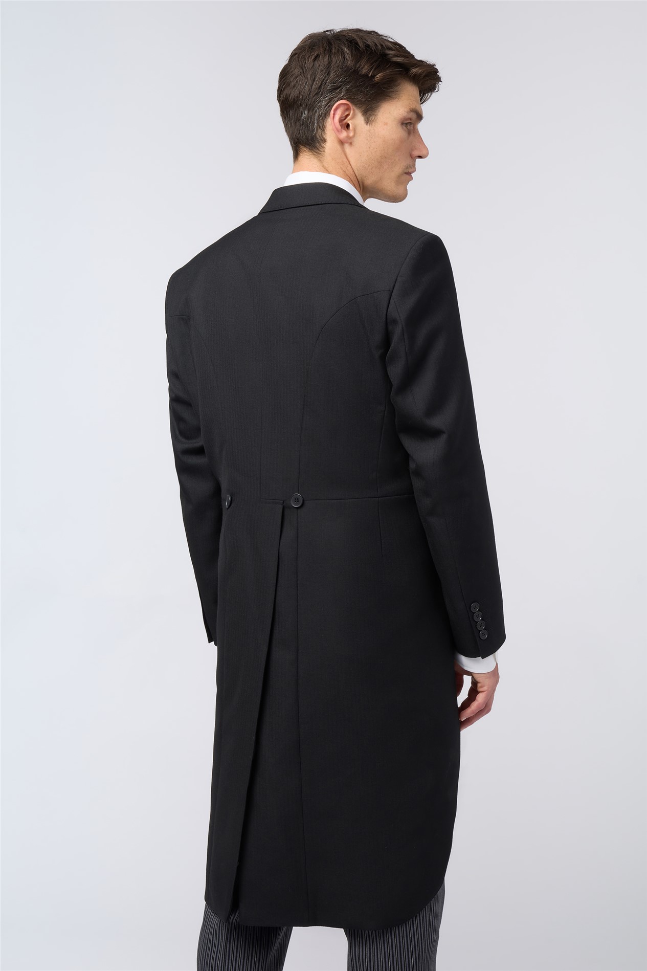 Alexander Regular Fit Berwick Black Wool Masonic Morning Jacket