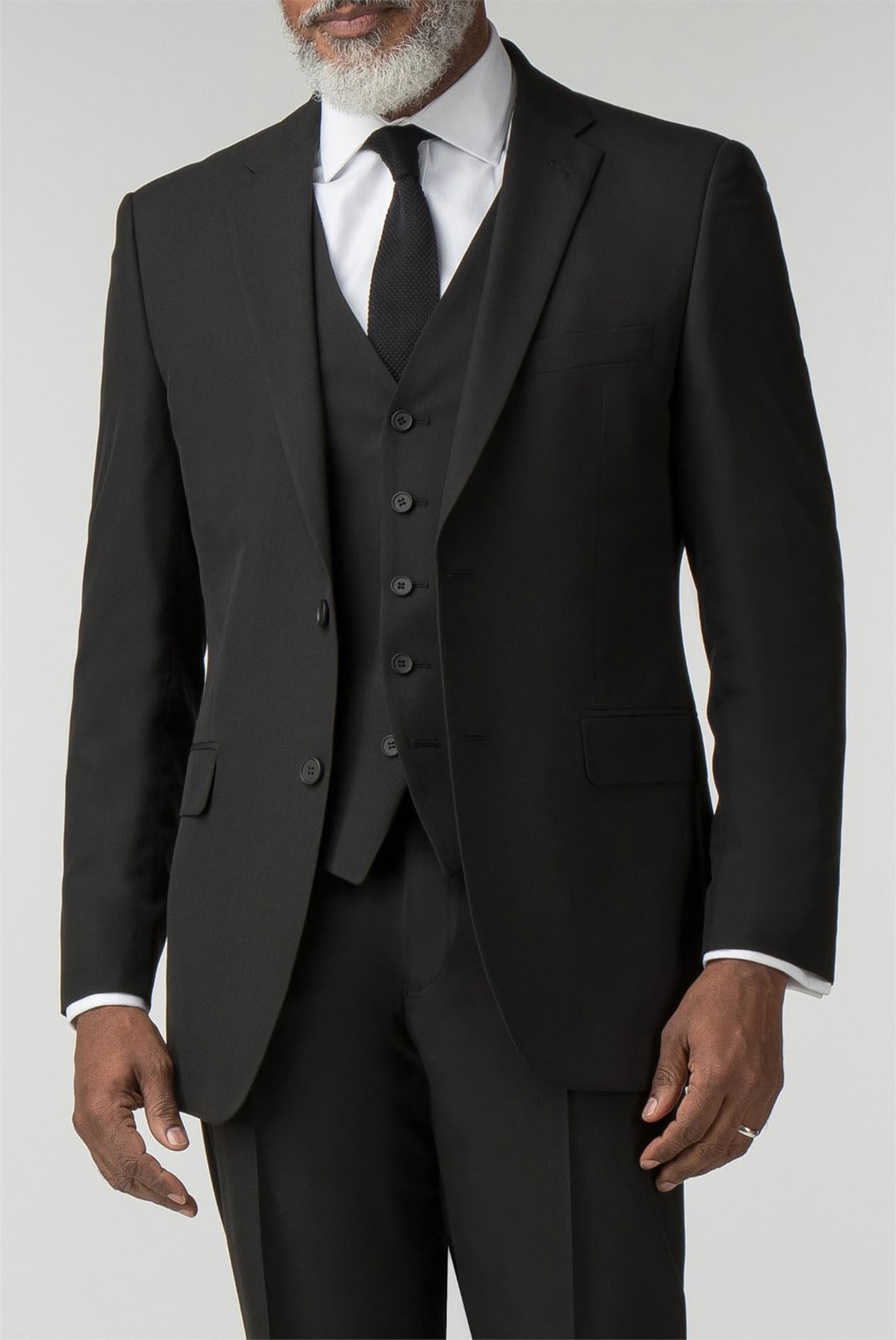 Scott & Taylor | Black Panama Regular Suit | Suit Direct