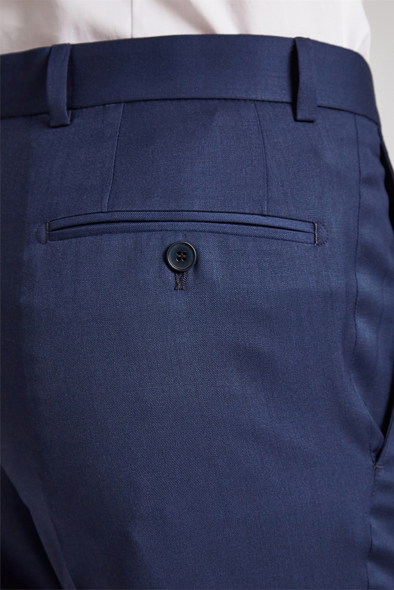  Navy Twill Regular Fit Suit Trousers