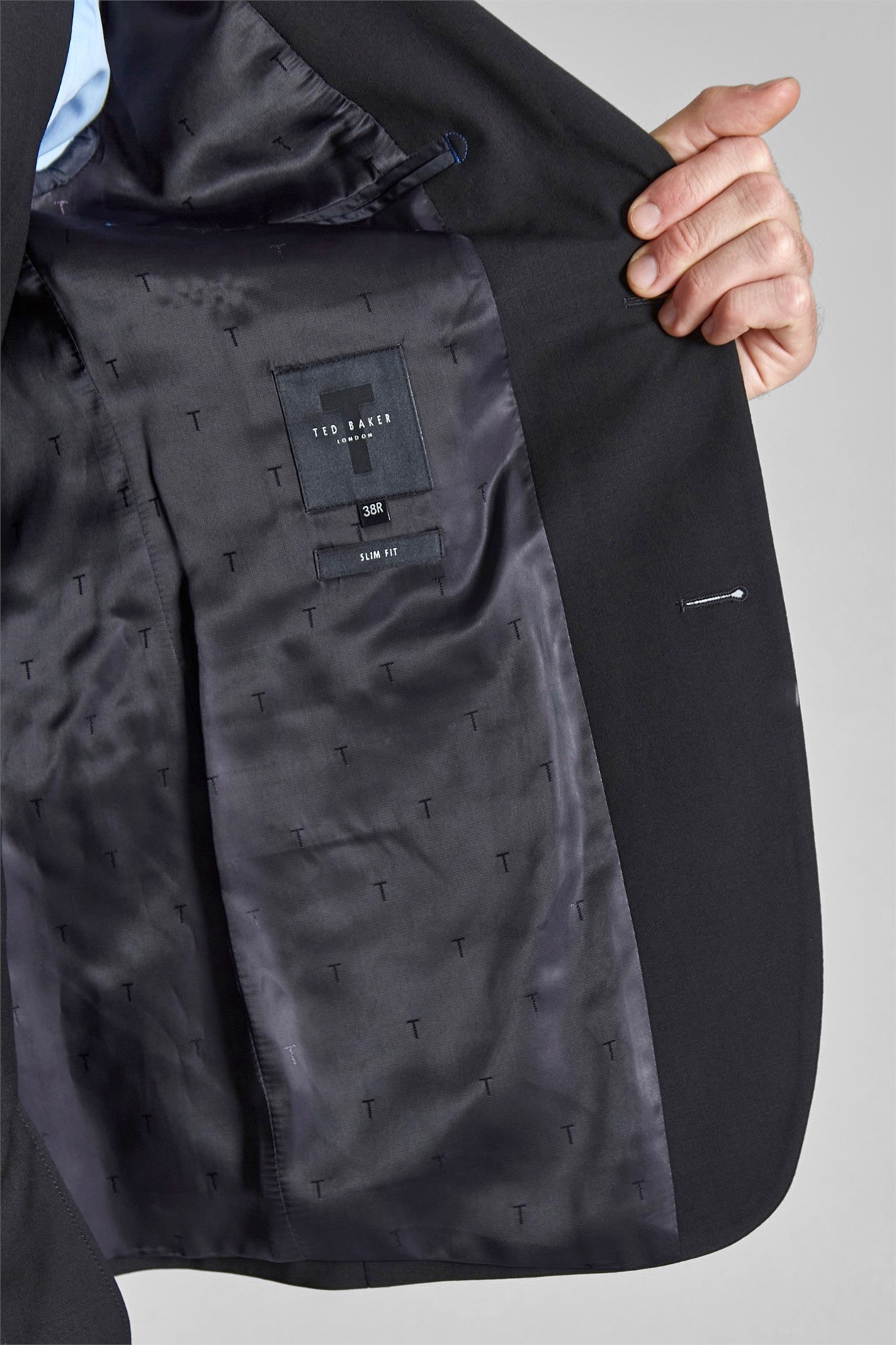 Ted Baker Slim Fit Black Panama Jacket