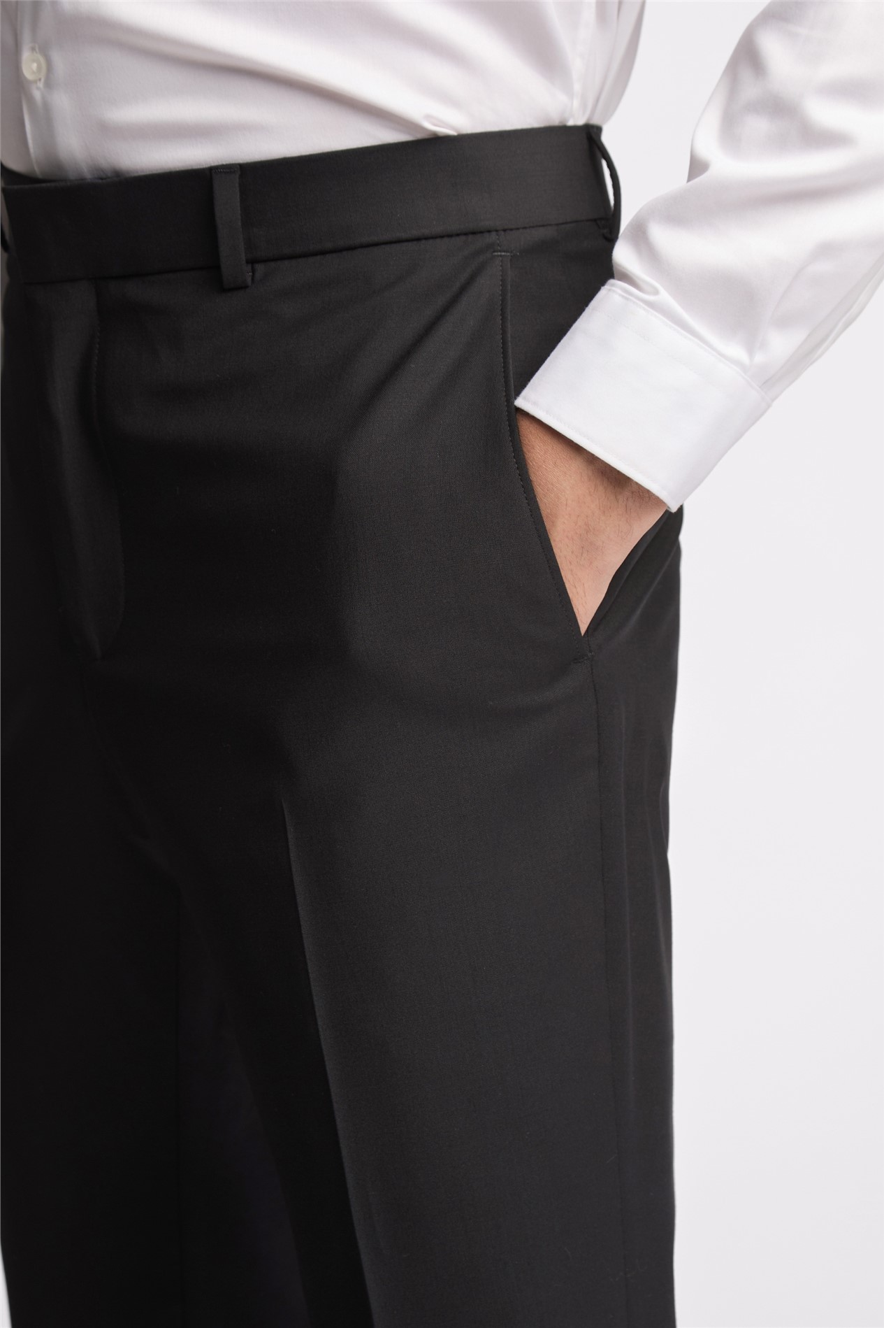 Ted Baker Slim Fit Black Panama Suit Trousers