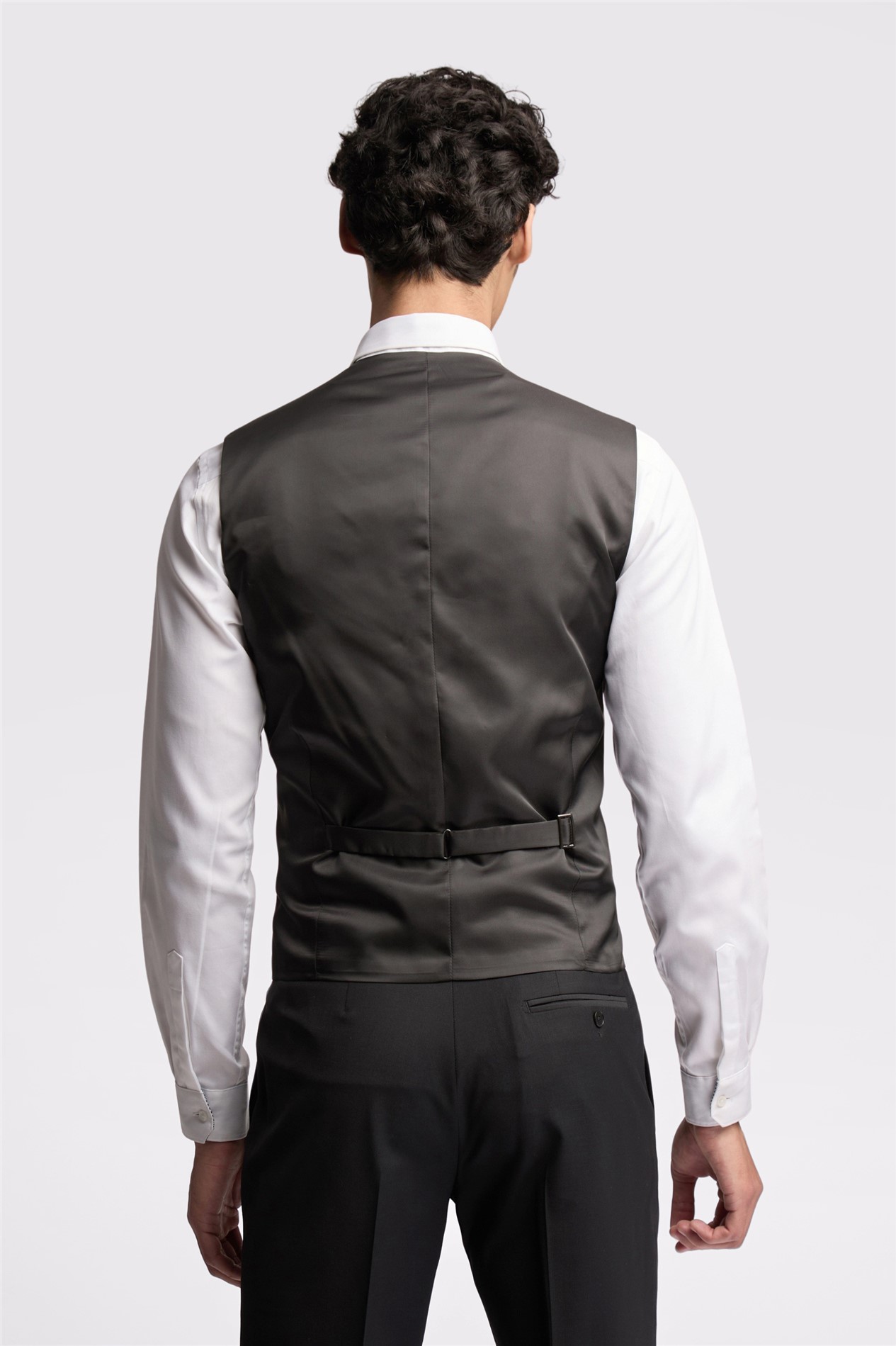 Ted Baker Slim Fit Black Panama Waistcoat