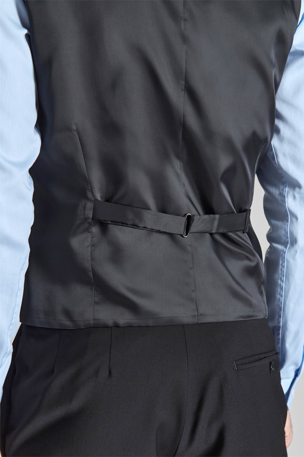 Ted Baker Slim Fit Black Panama Waistcoat