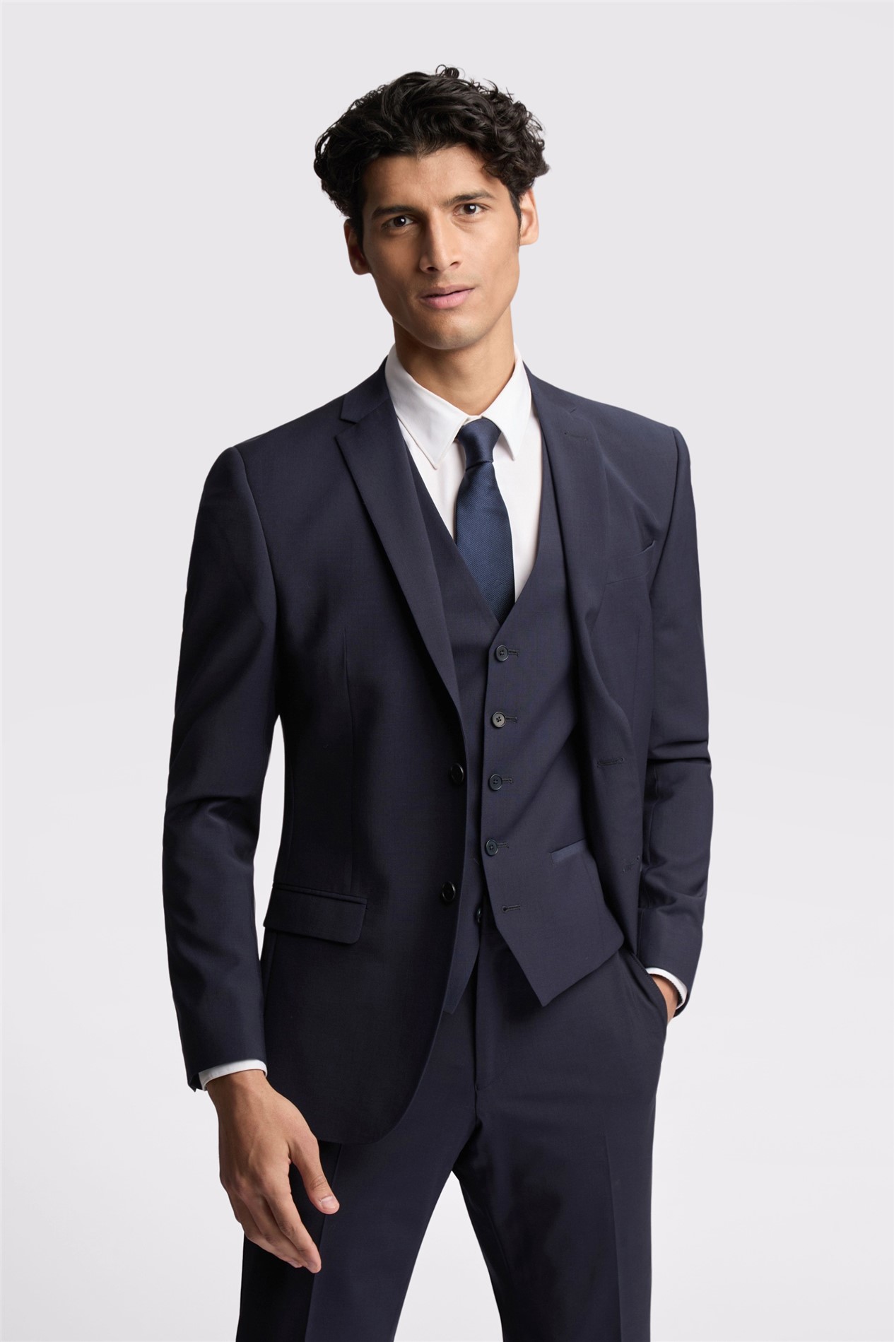 Ted Baker Slim Fit Navy Panama Jacket