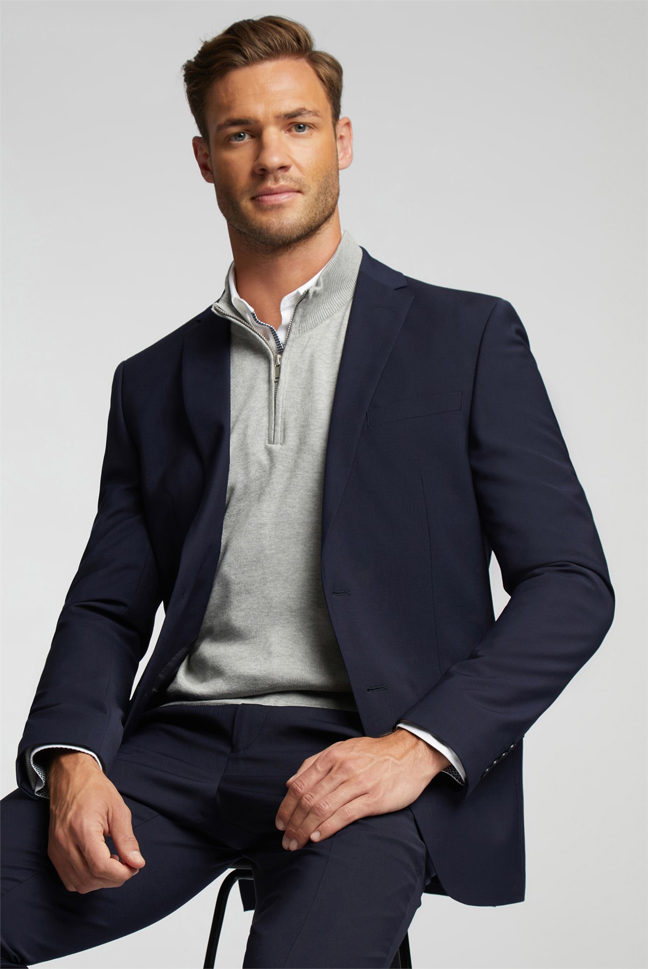 Ted Baker Slim Fit Navy Panama Jacket