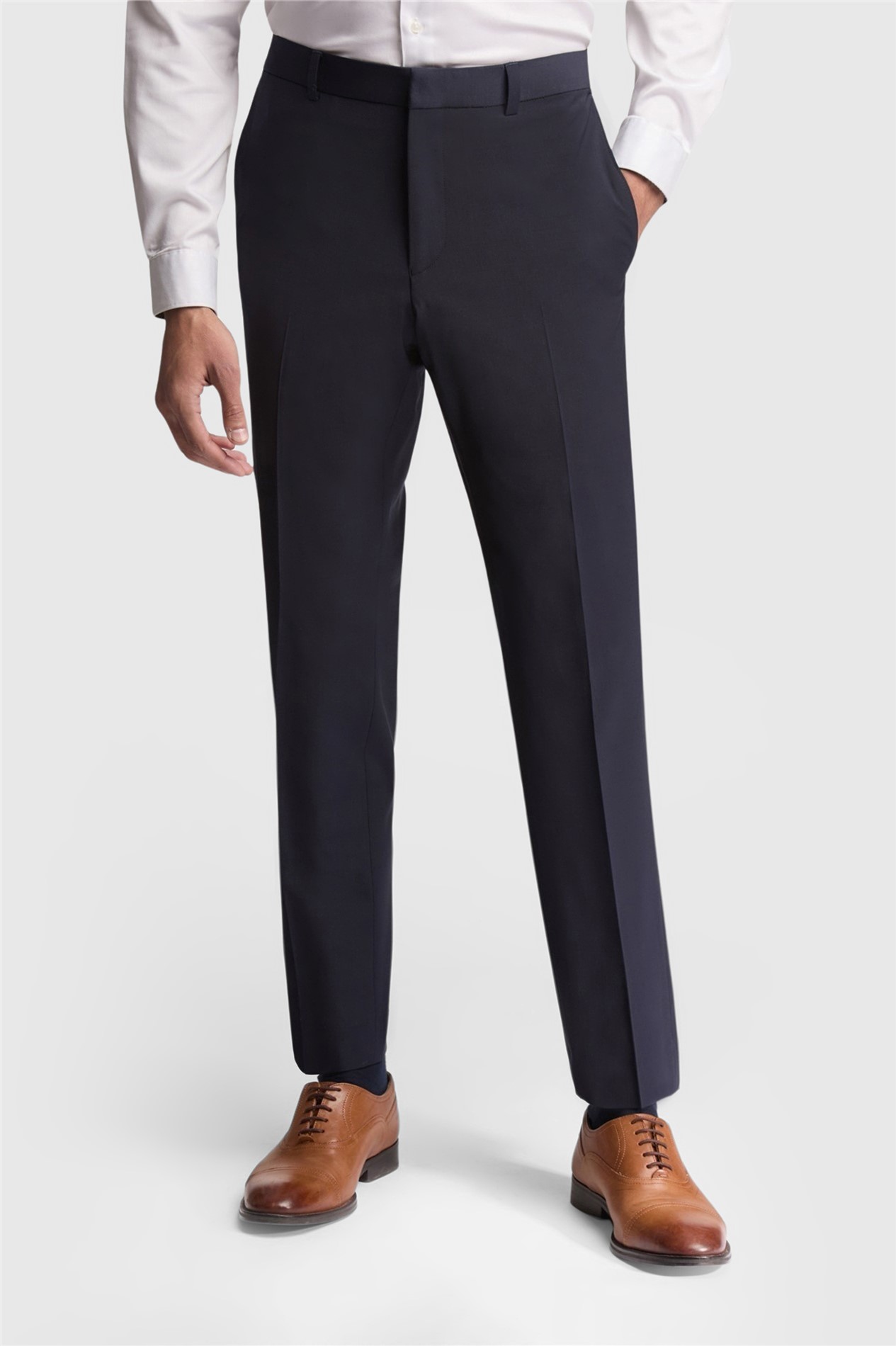 Ted Baker Slim Fit Navy Panama Suit Trousers