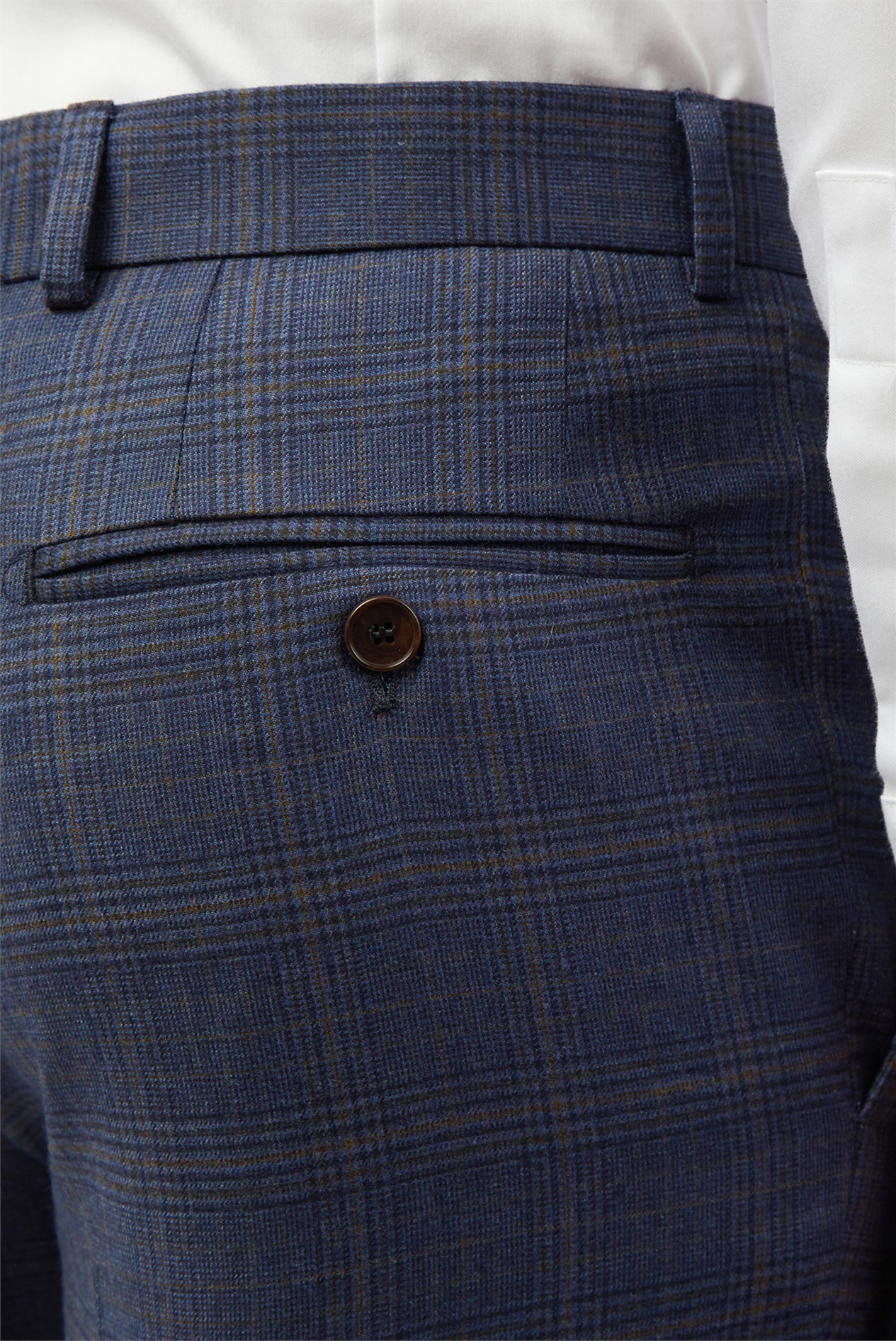  Blue Caramel Check Trousers