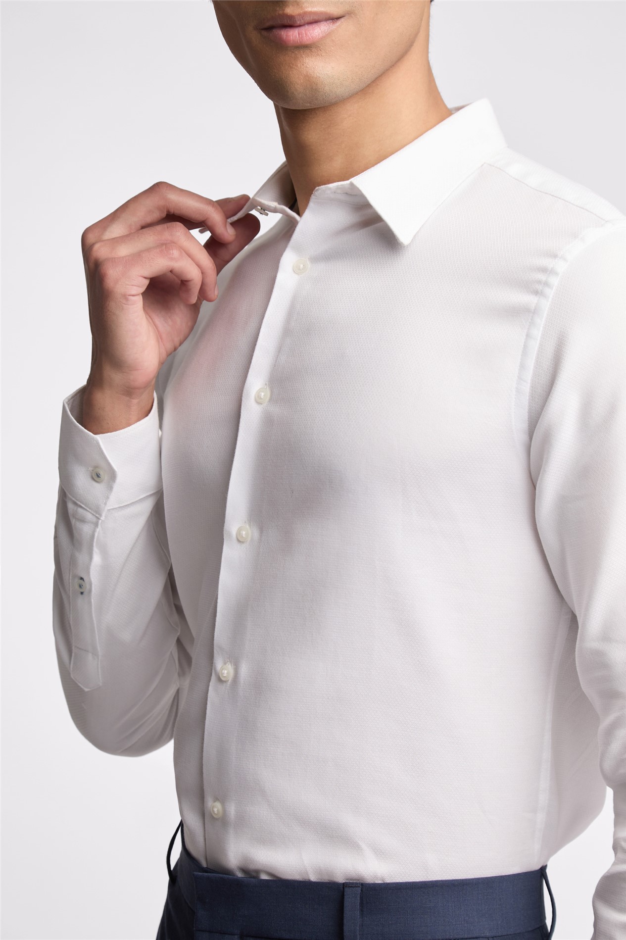 Ted Baker Slim Fit White Textured Shirt