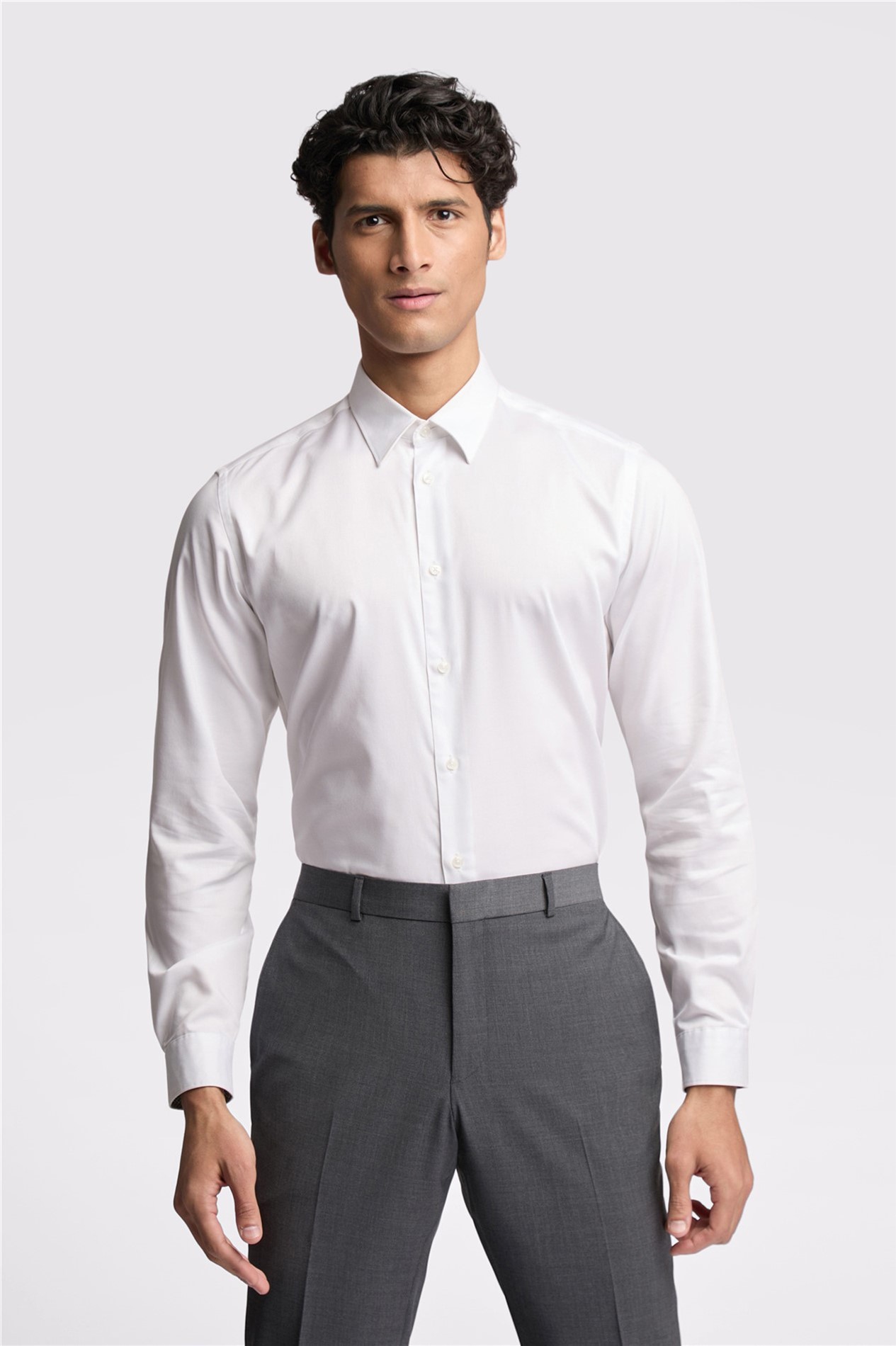 Ted Baker Slim Fit White Sateen Shirt