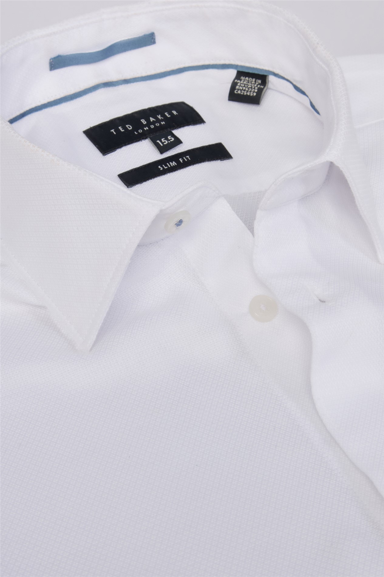 Ted Baker Slim Fit White Sateen Shirt