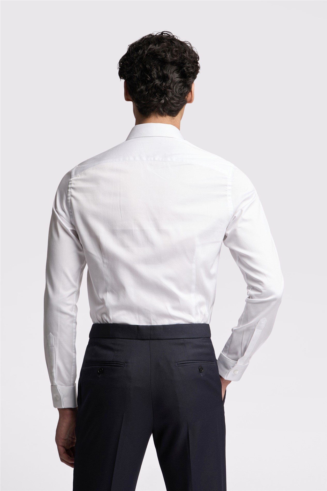 Ted Baker White Sateen Double Cuff Shirt