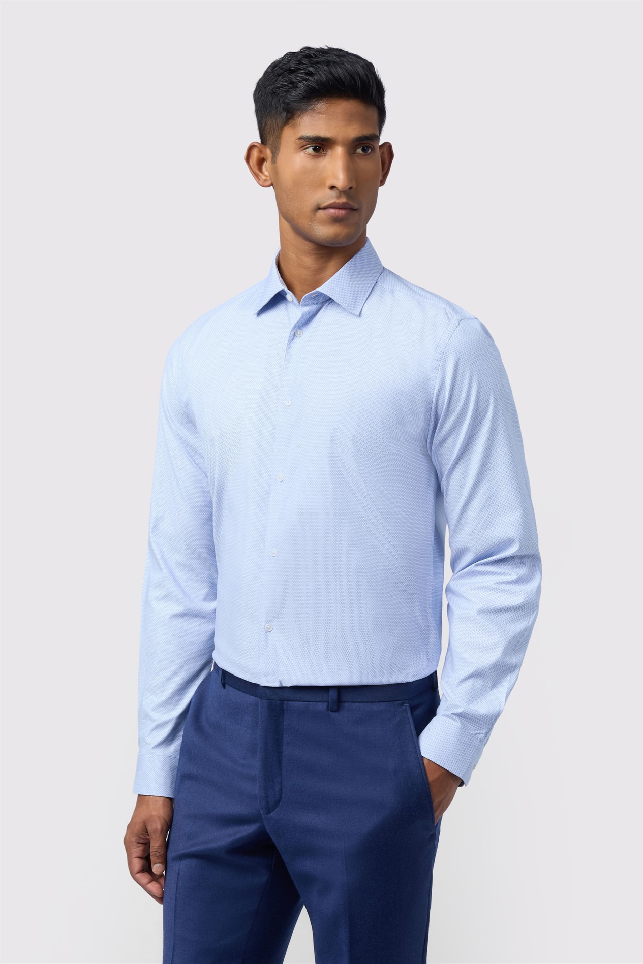 Ted Baker Slim Fit Elara Blue Geo Diamond Shirt